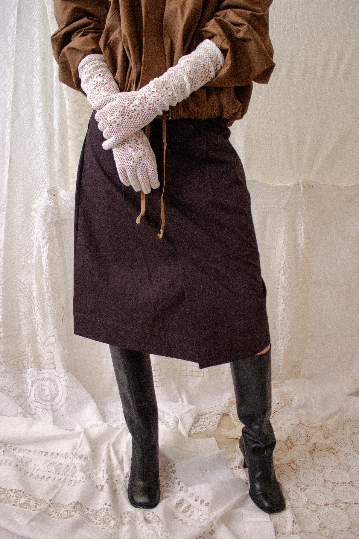 Brown Pencil Skirt