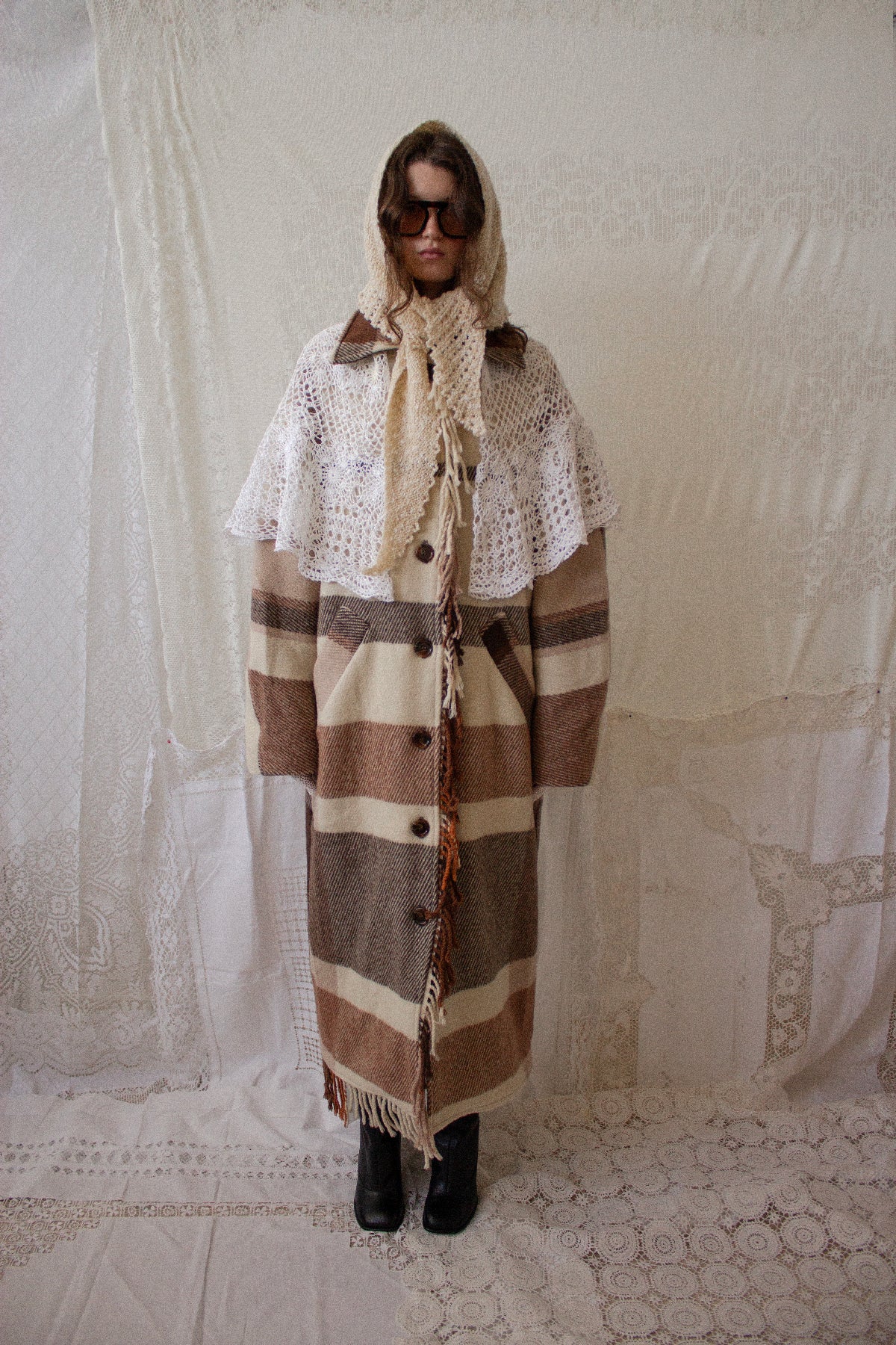 Plaid Blanket Coat