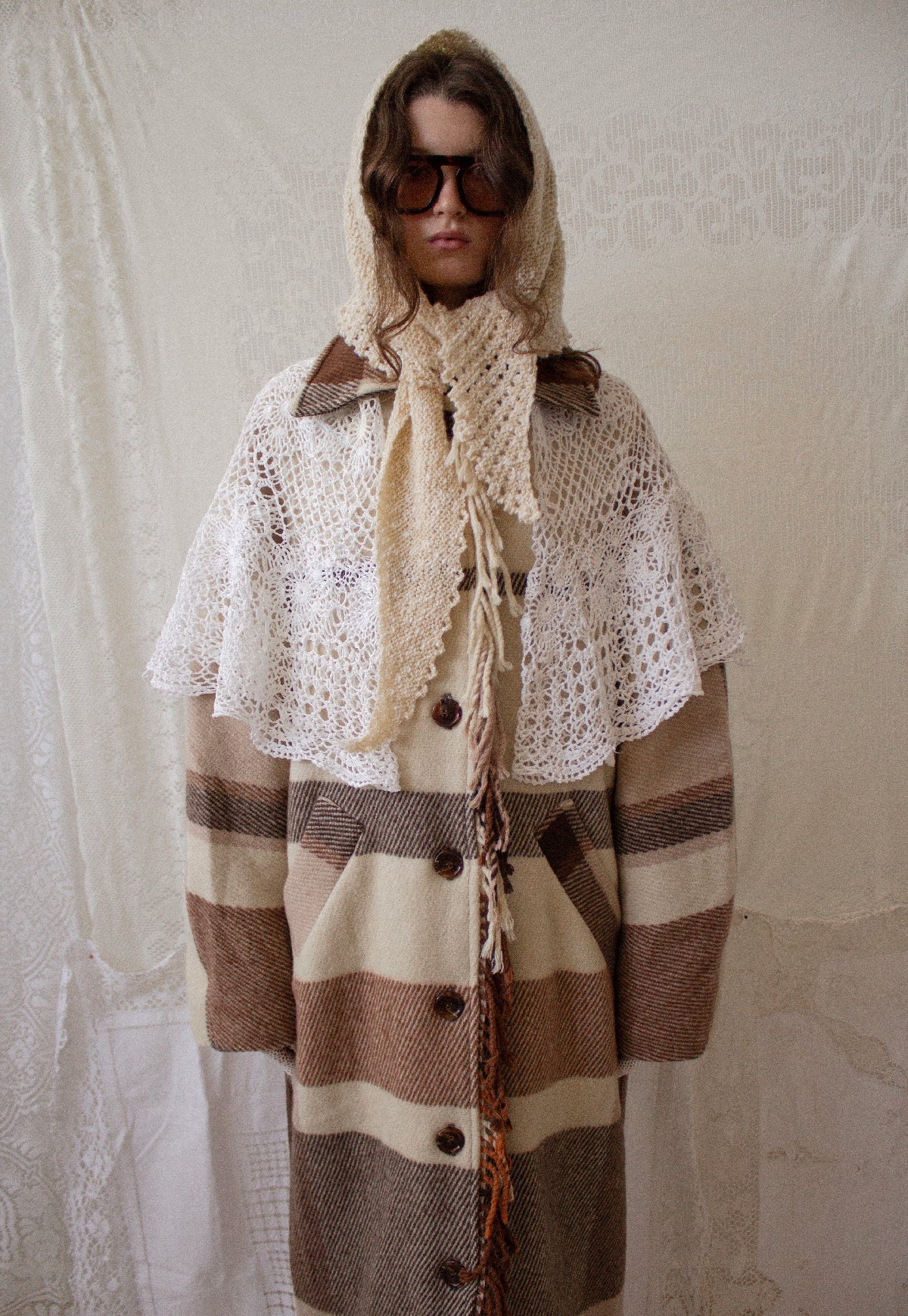Plaid Blanket Coat