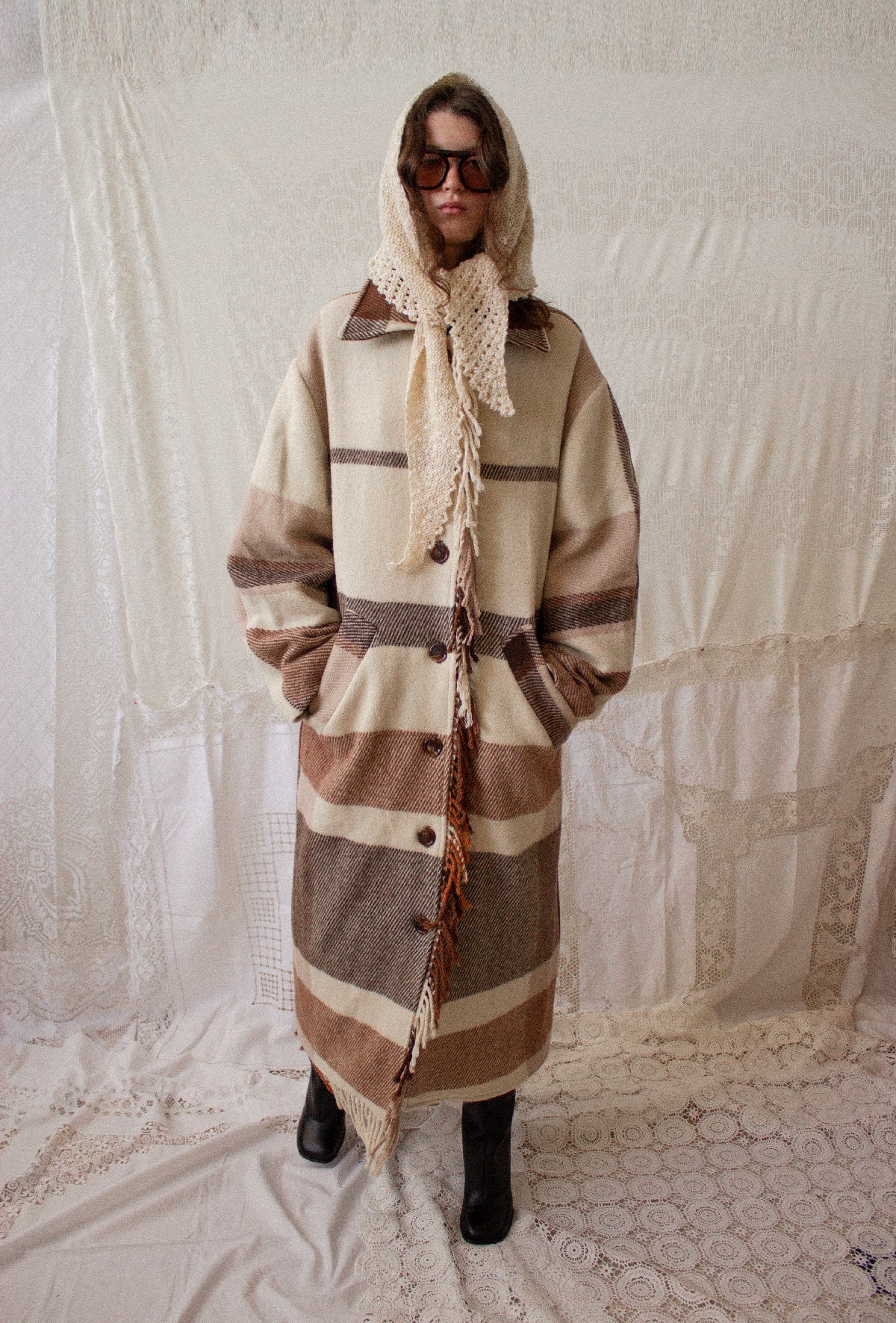 Plaid Blanket Coat