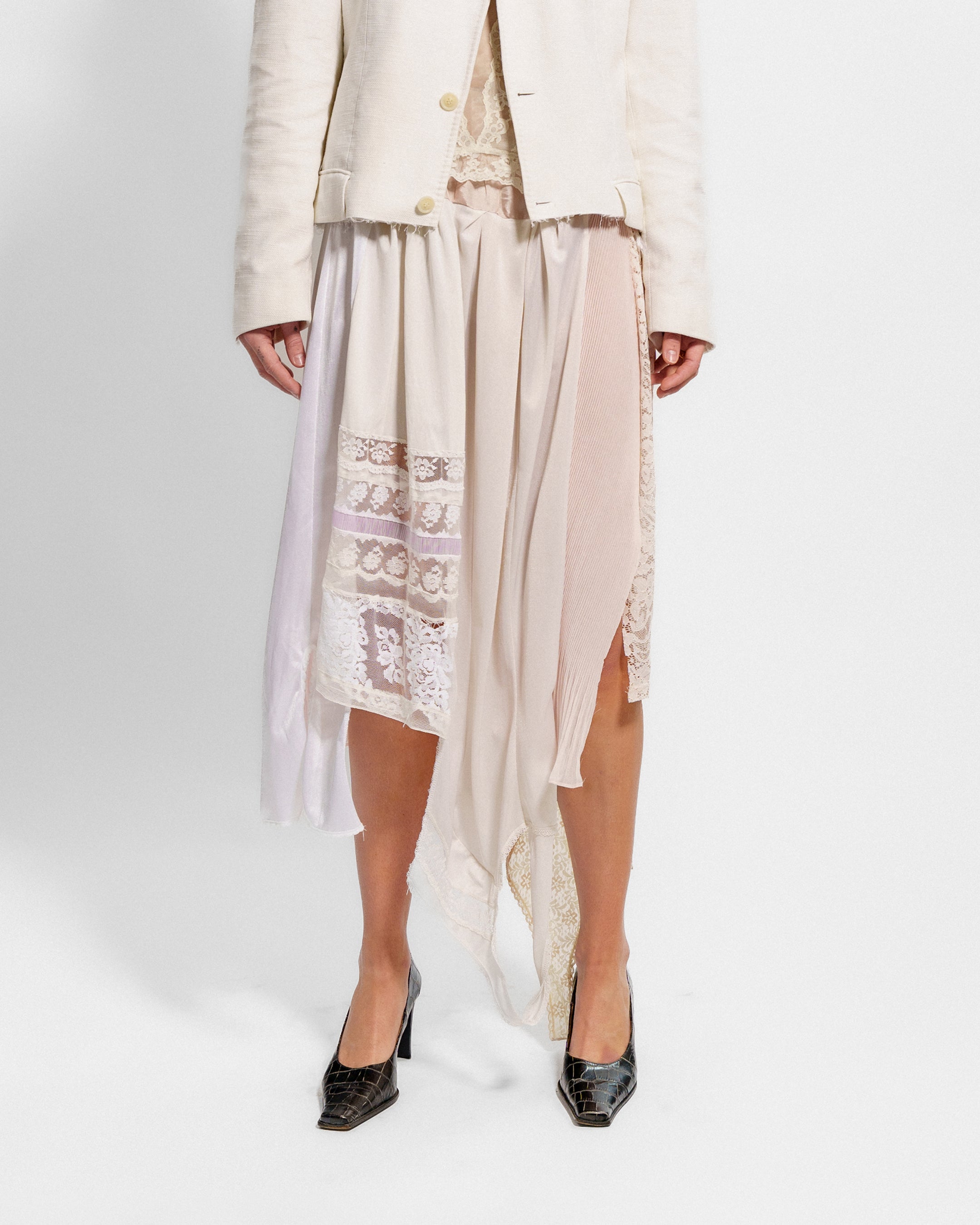 Deconstructed Lace Skirt