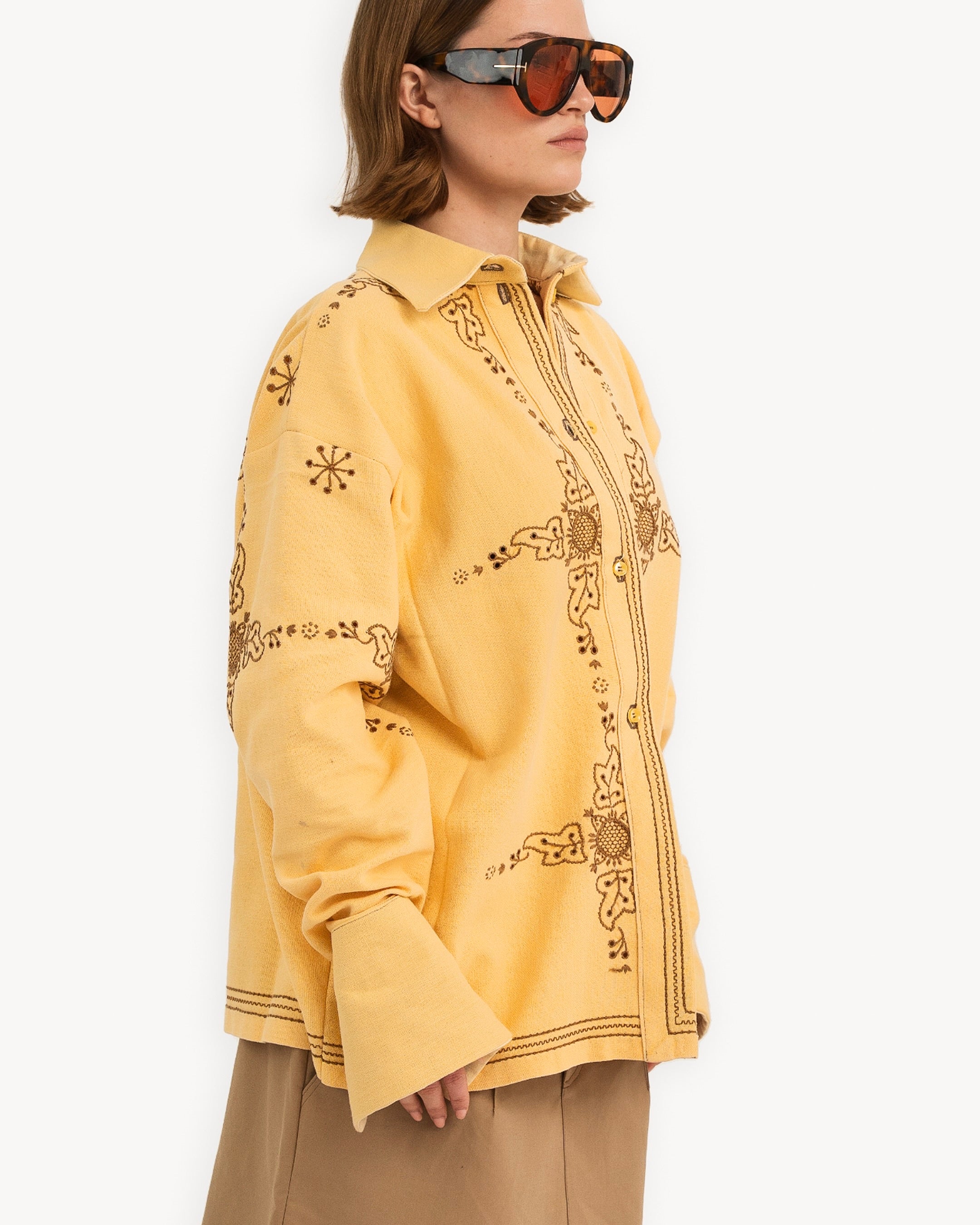 Yellow Broderie Shirt