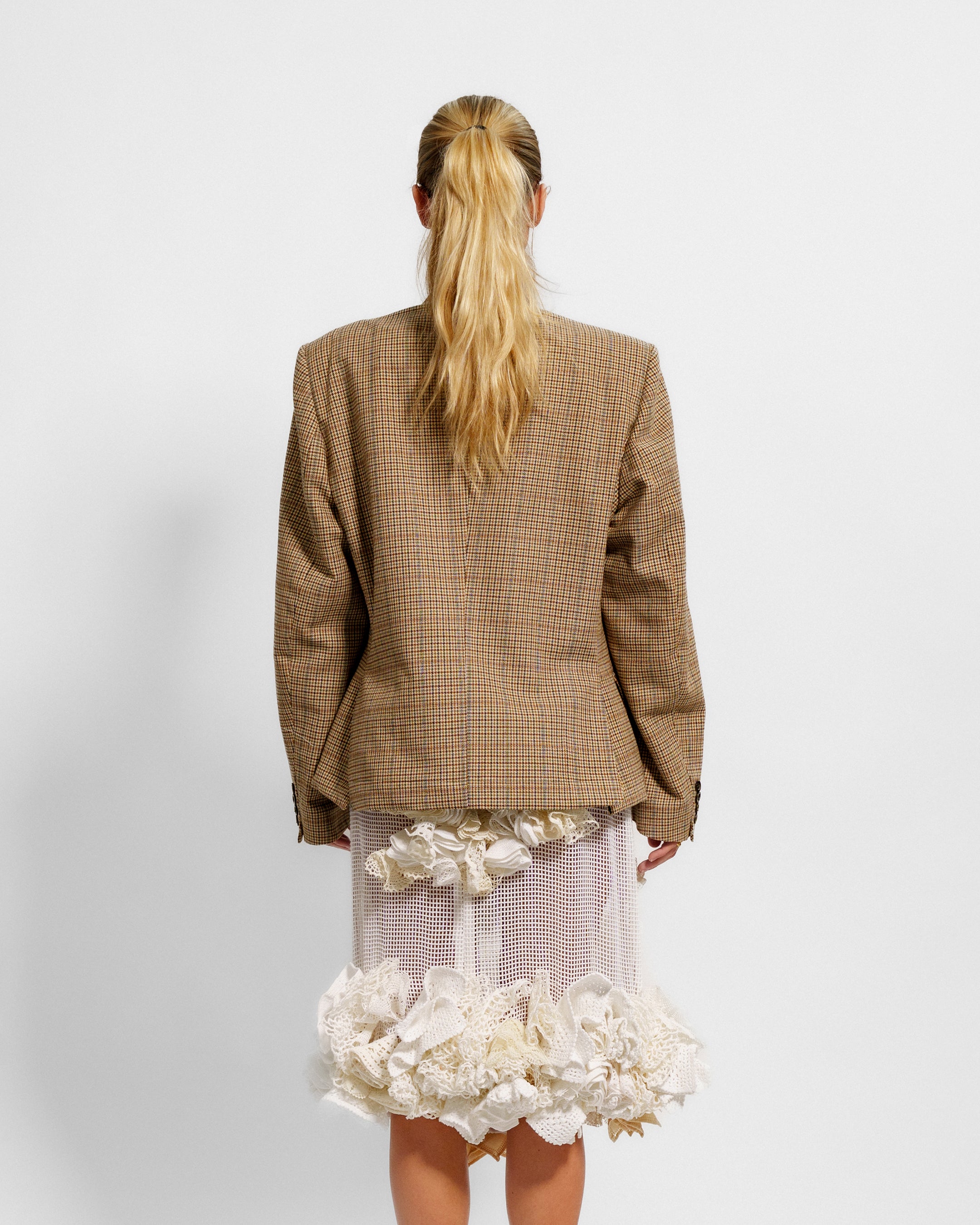 Check Croped Jacket