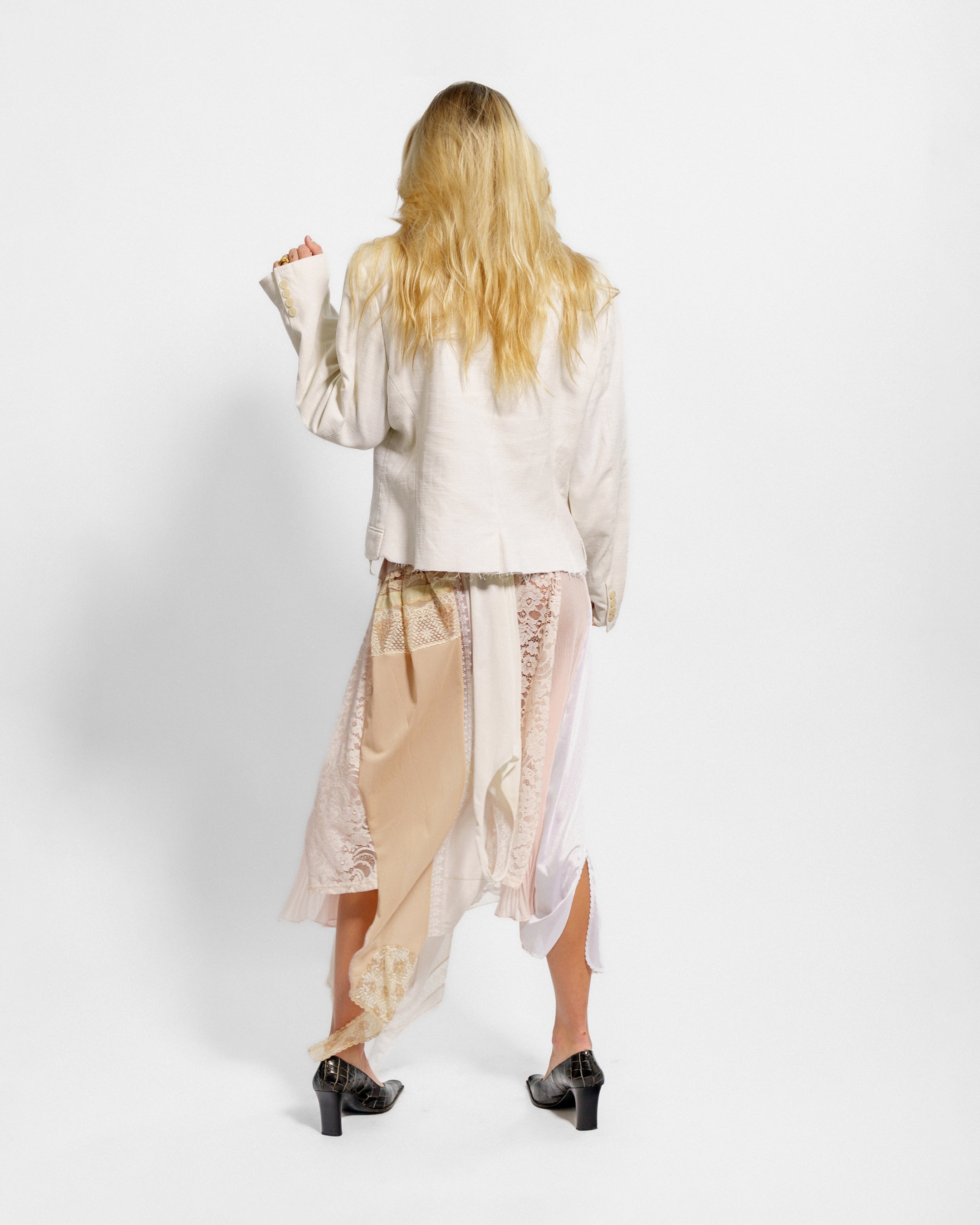 Deconstructed Lace Skirt