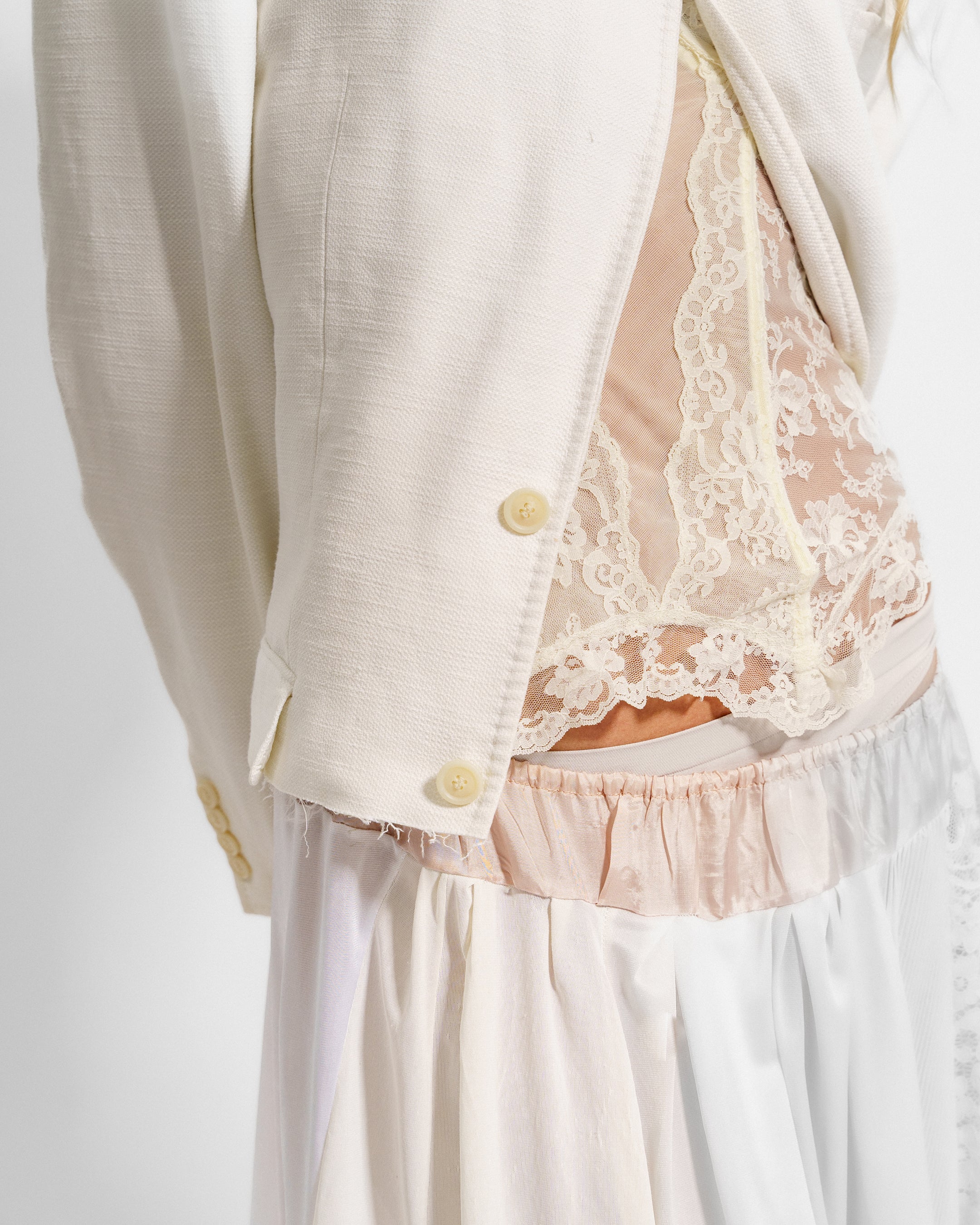 White Cropped Jacket