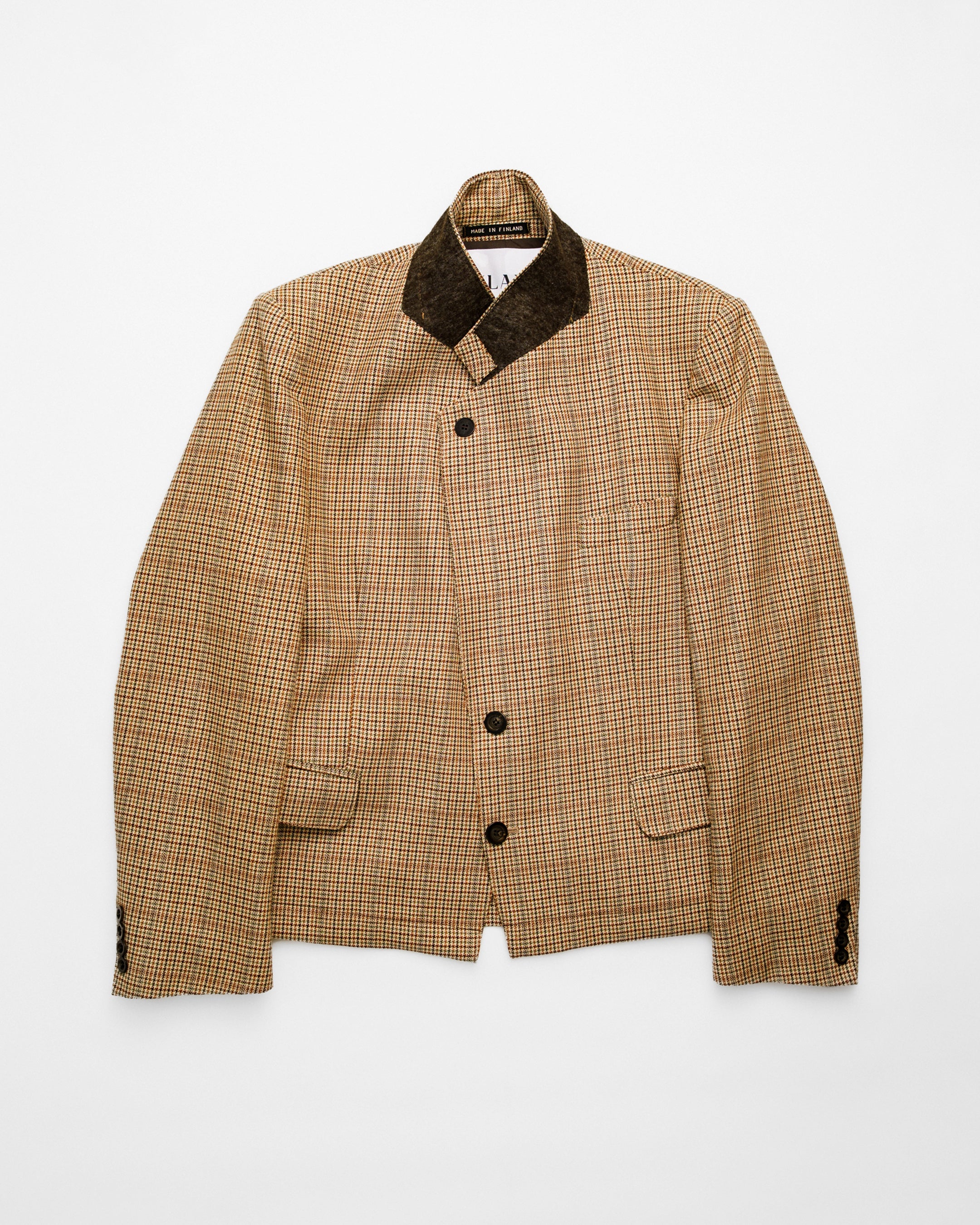 Check Croped Jacket