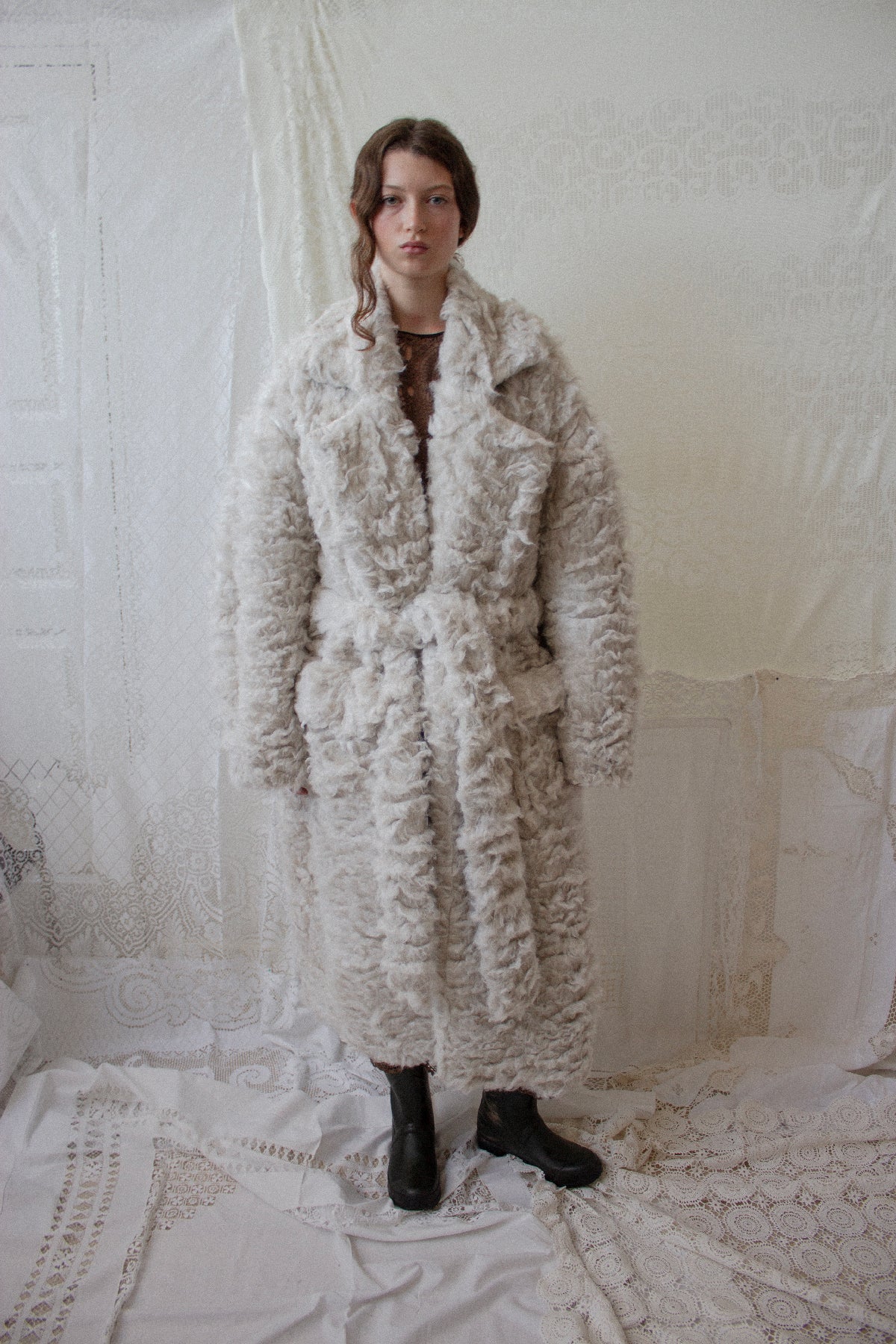 Hemp Faux Fur Coat