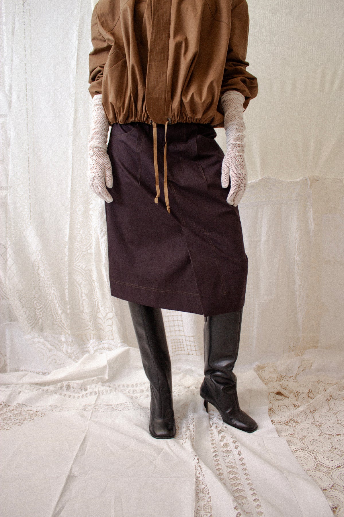 Brown Pencil Skirt
