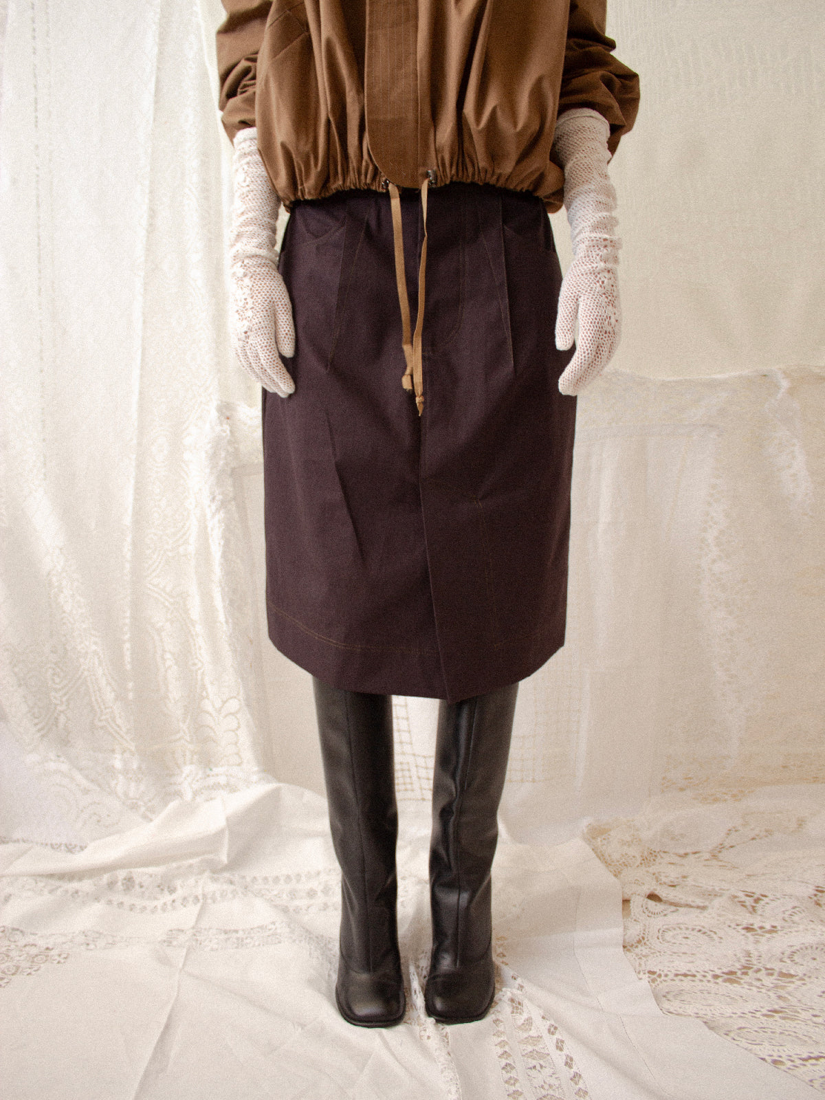 Brown Pencil Skirt