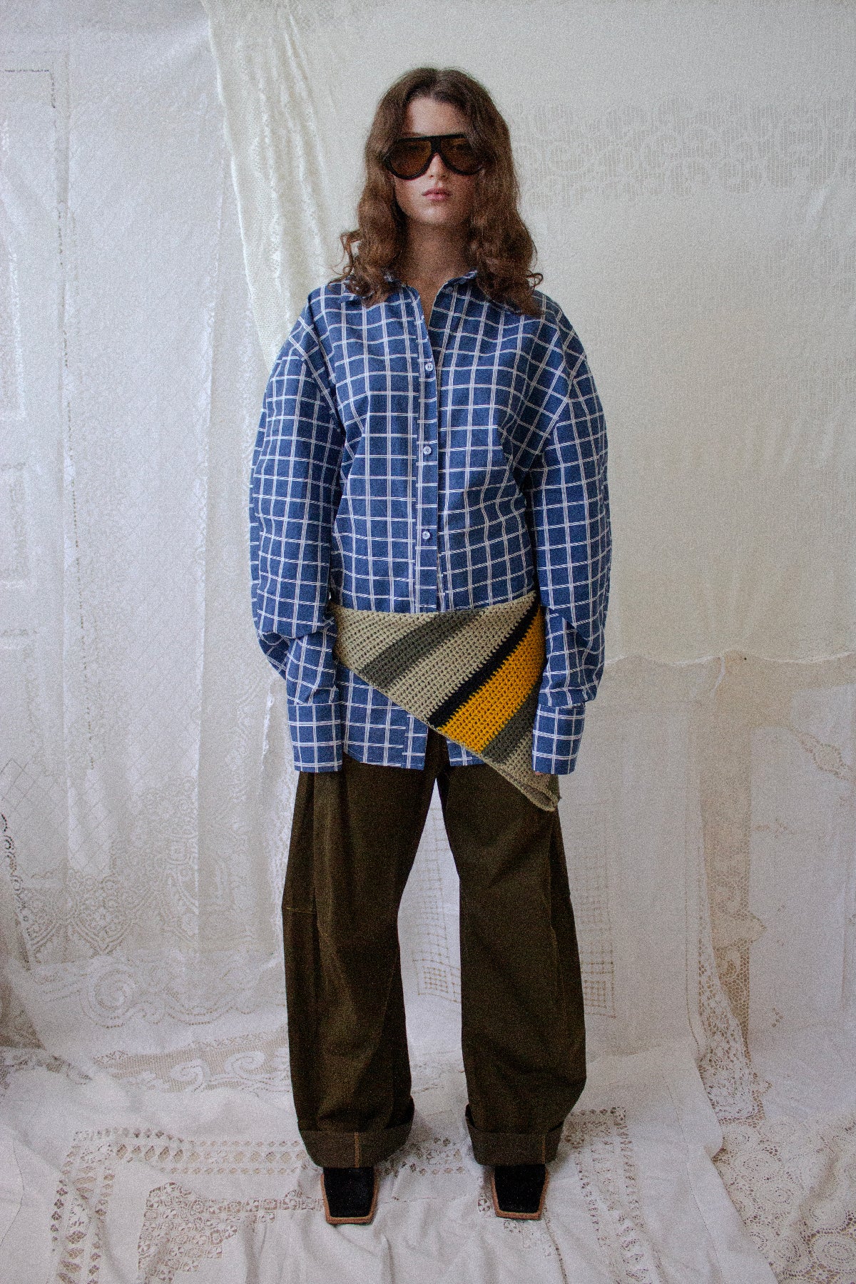 Khaki Barrel Trousers