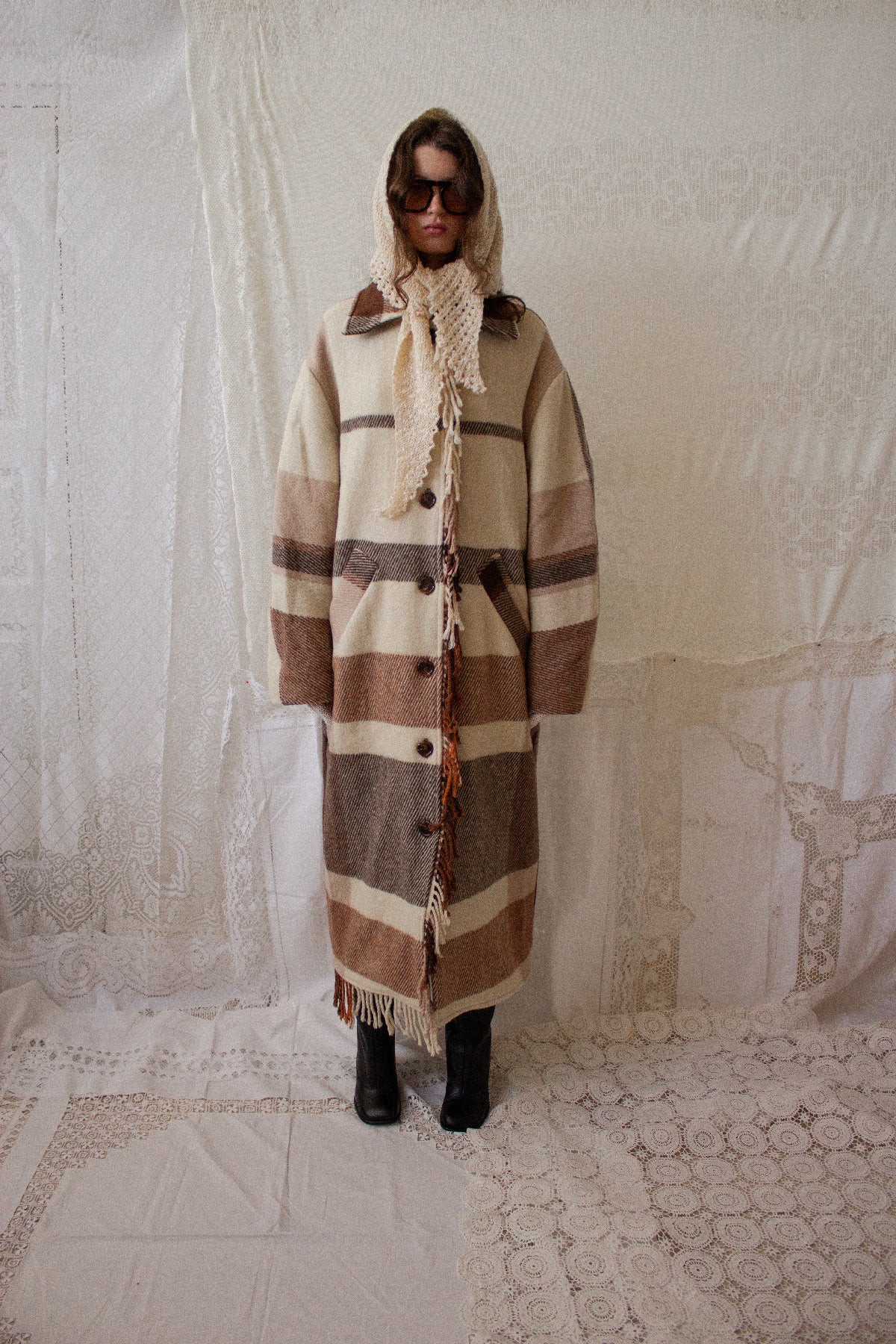Plaid Blanket Coat