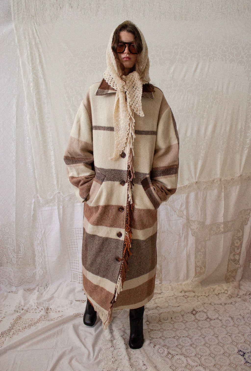 Plaid Blanket Coat