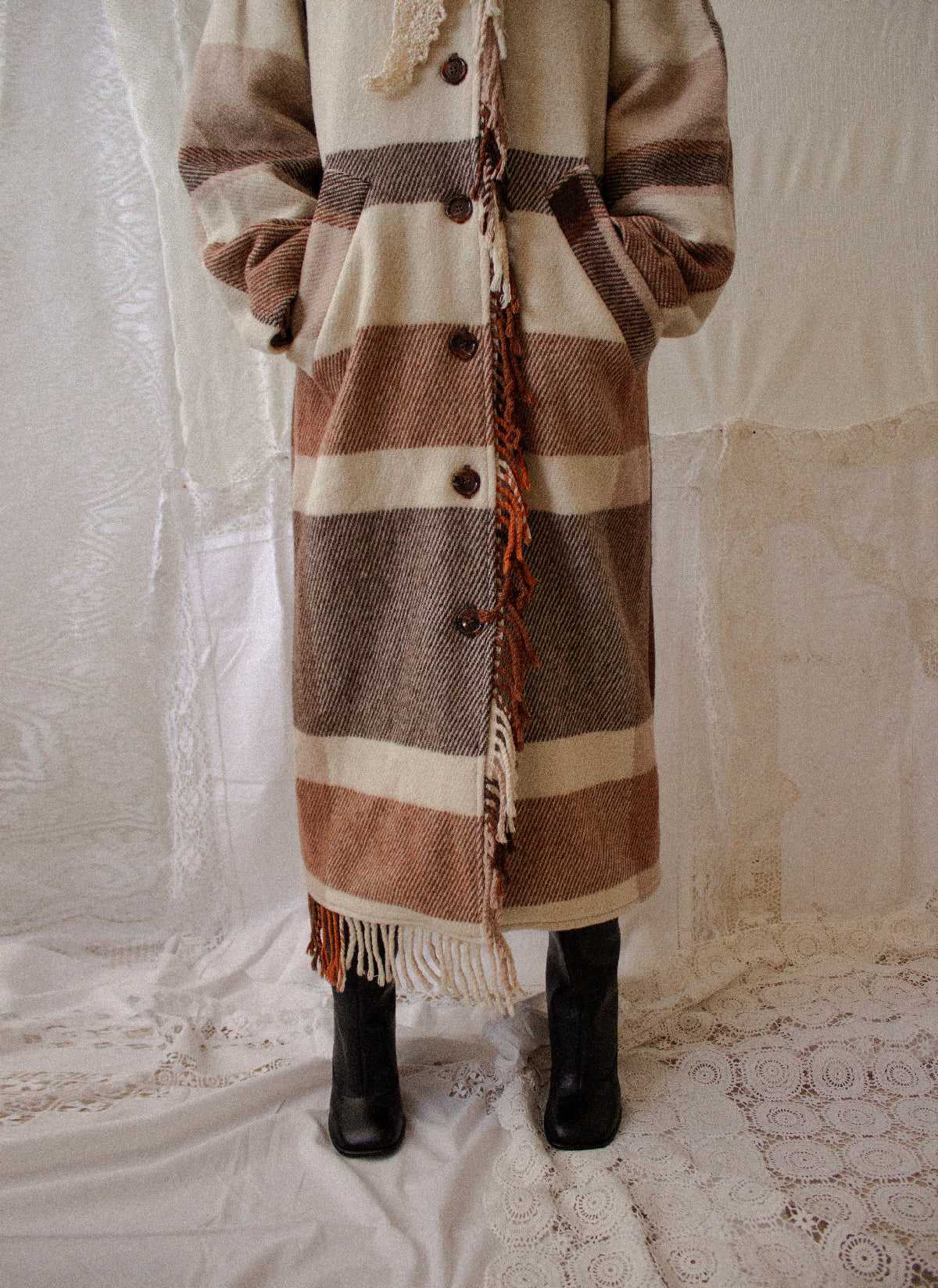 Plaid Blanket Coat