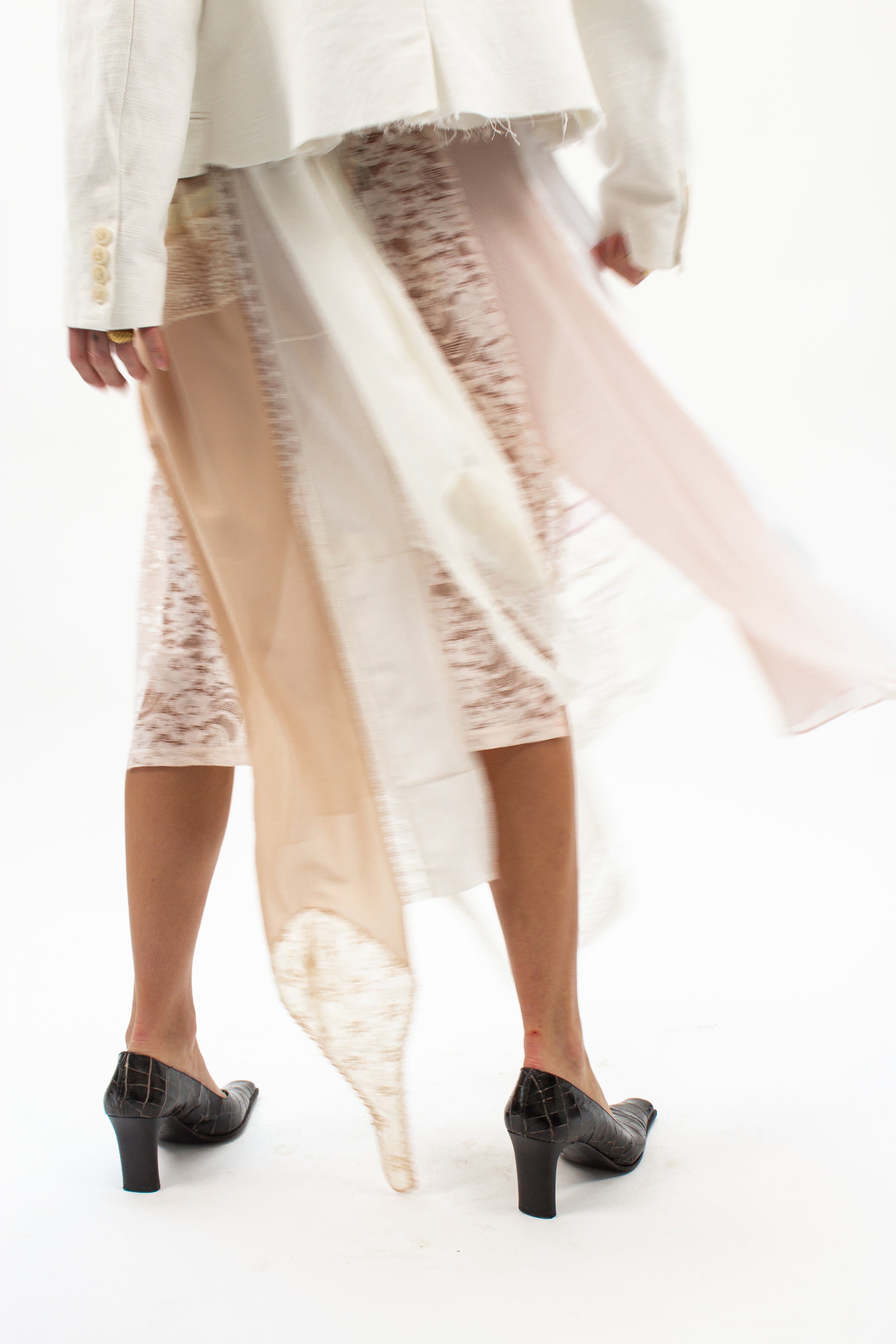 Deconstructed Lace Skirt