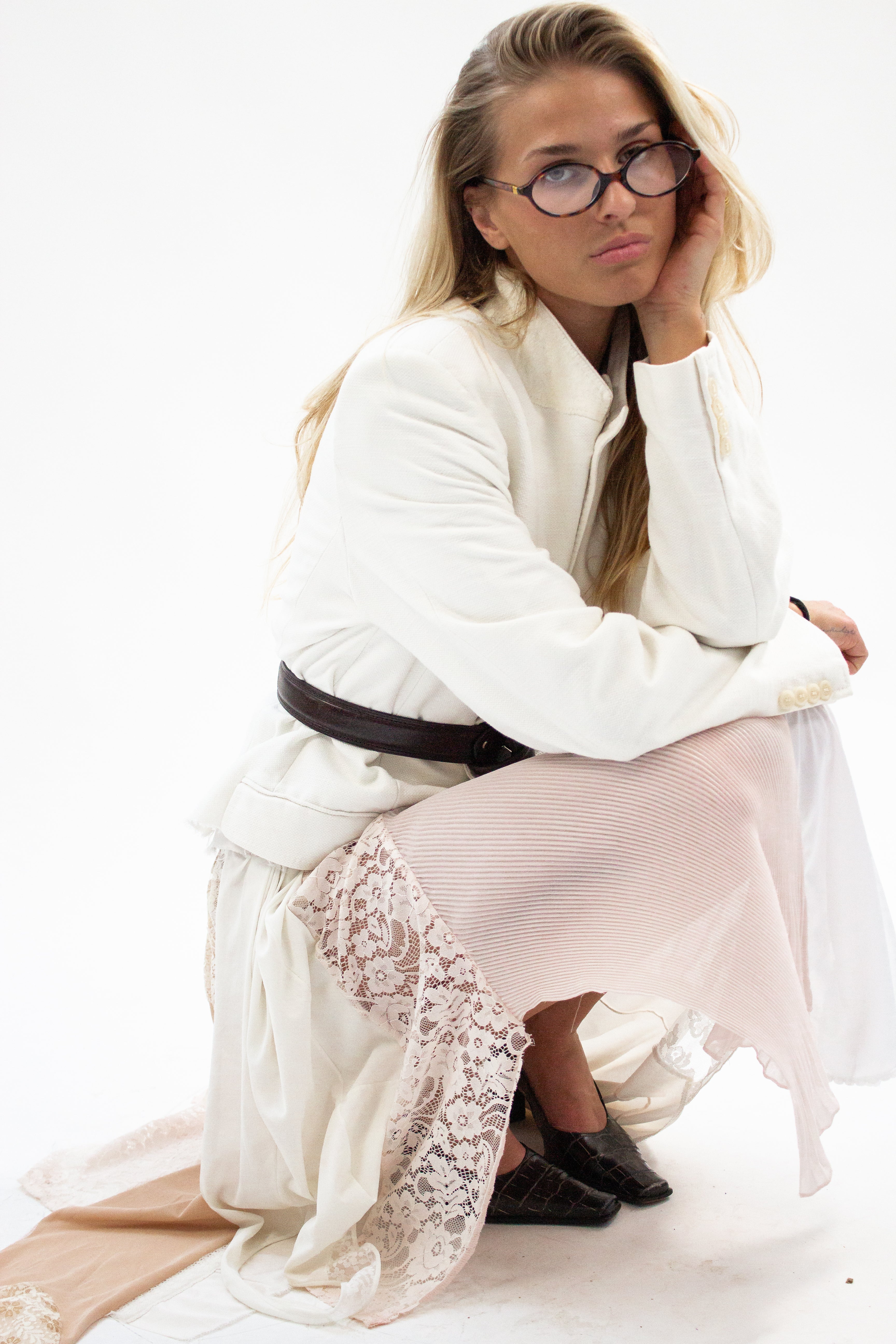 White Cropped Jacket