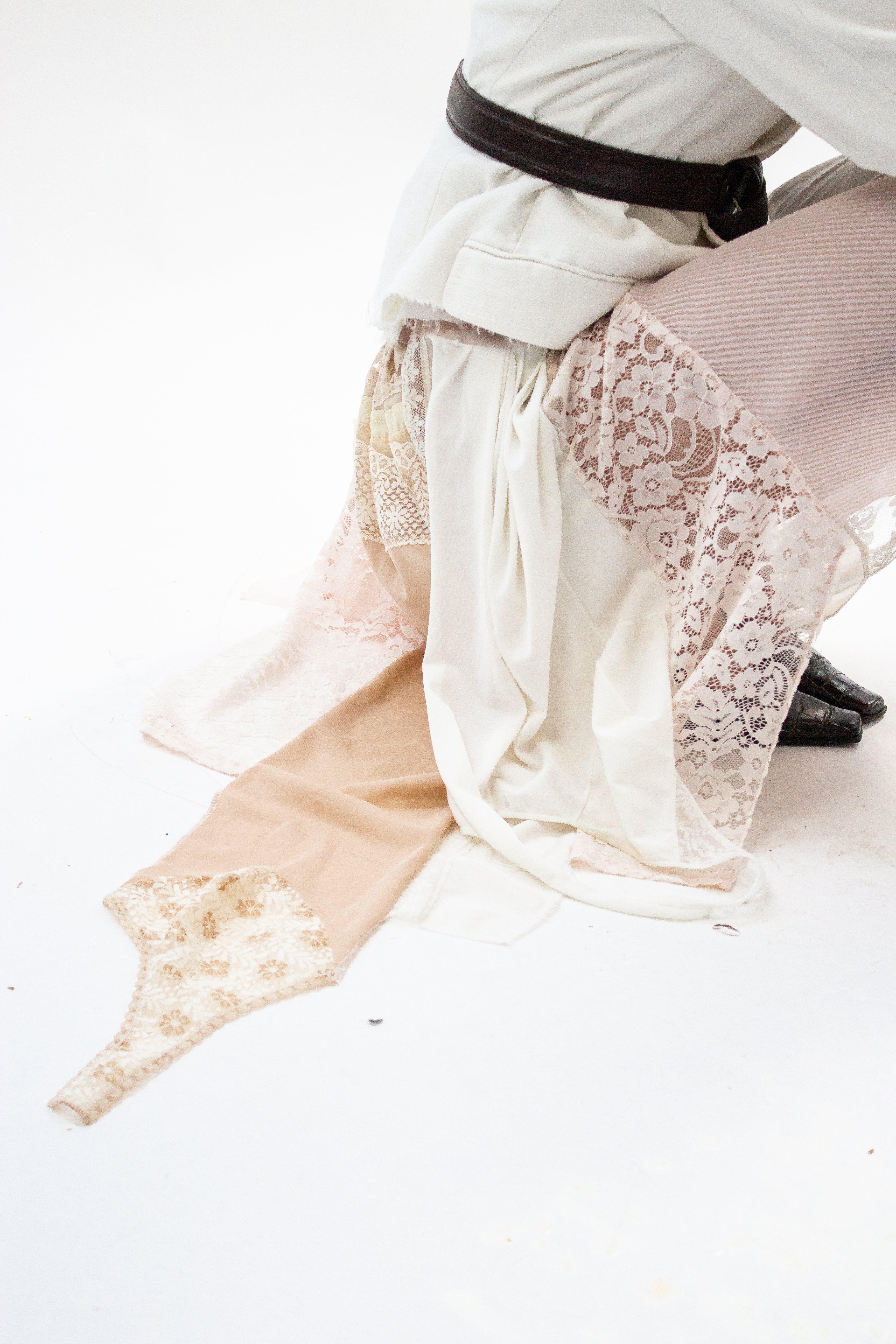 Deconstructed Lace Skirt