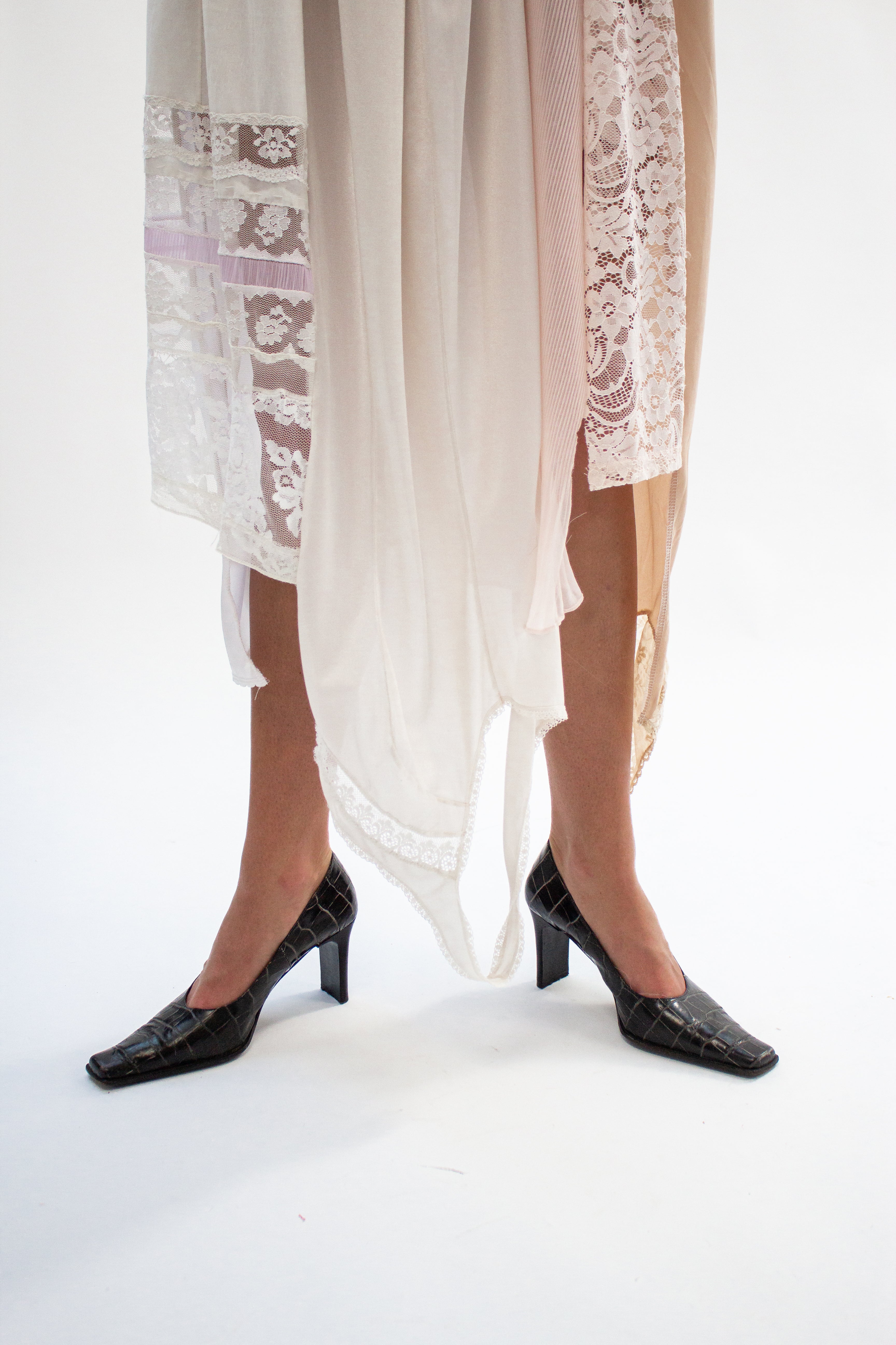 Deconstructed Lace Skirt