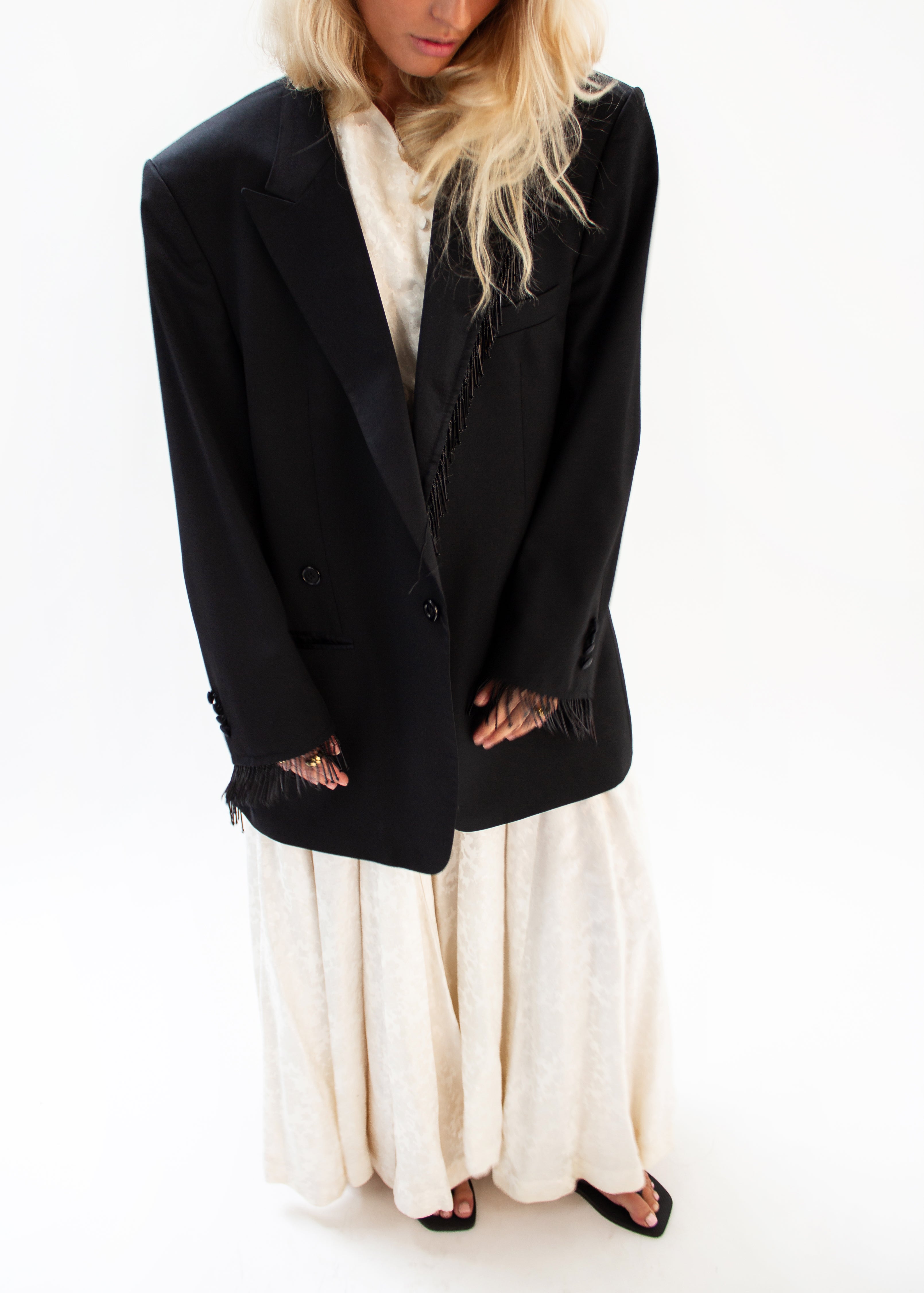 Black beaded blazer