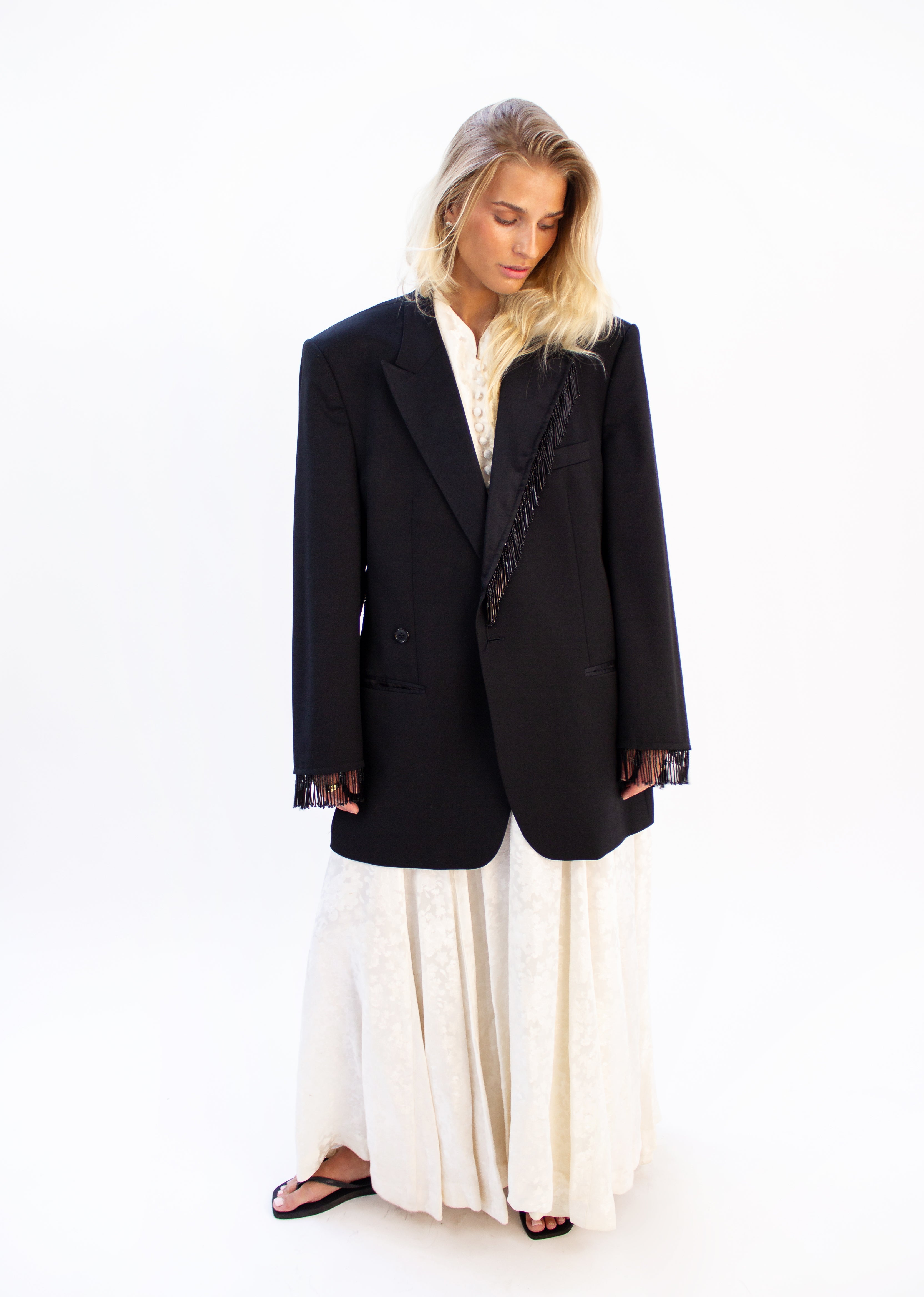 Black beaded blazer