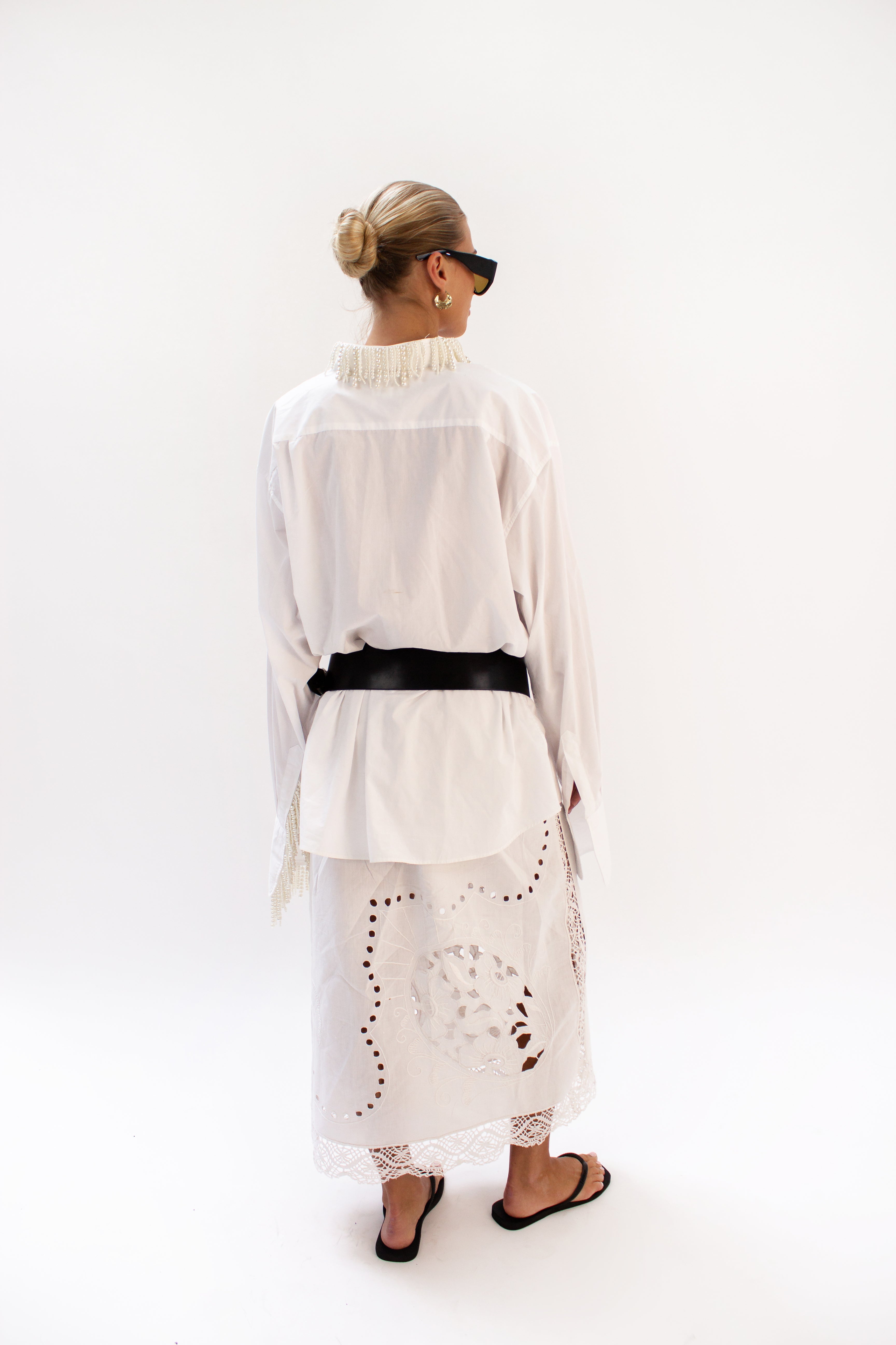 Embroidery Skirt White