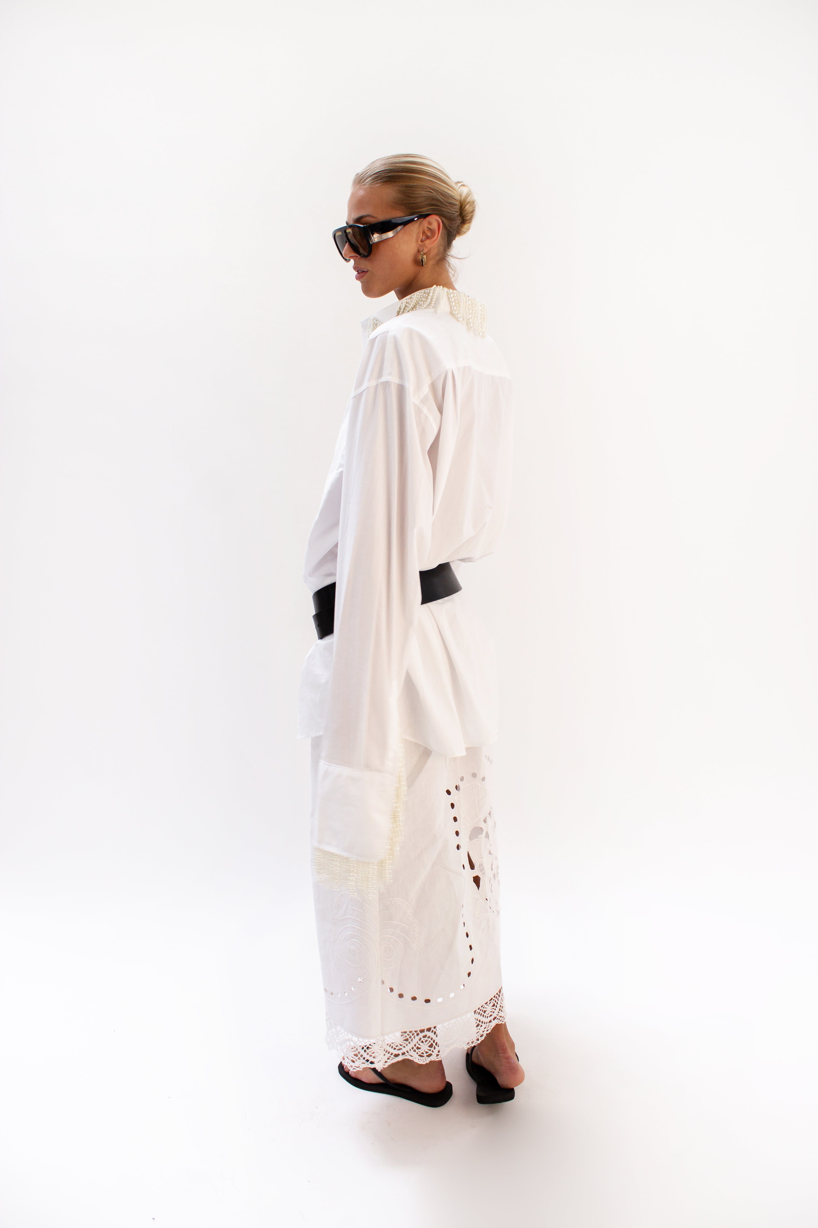 Embroidery Skirt White