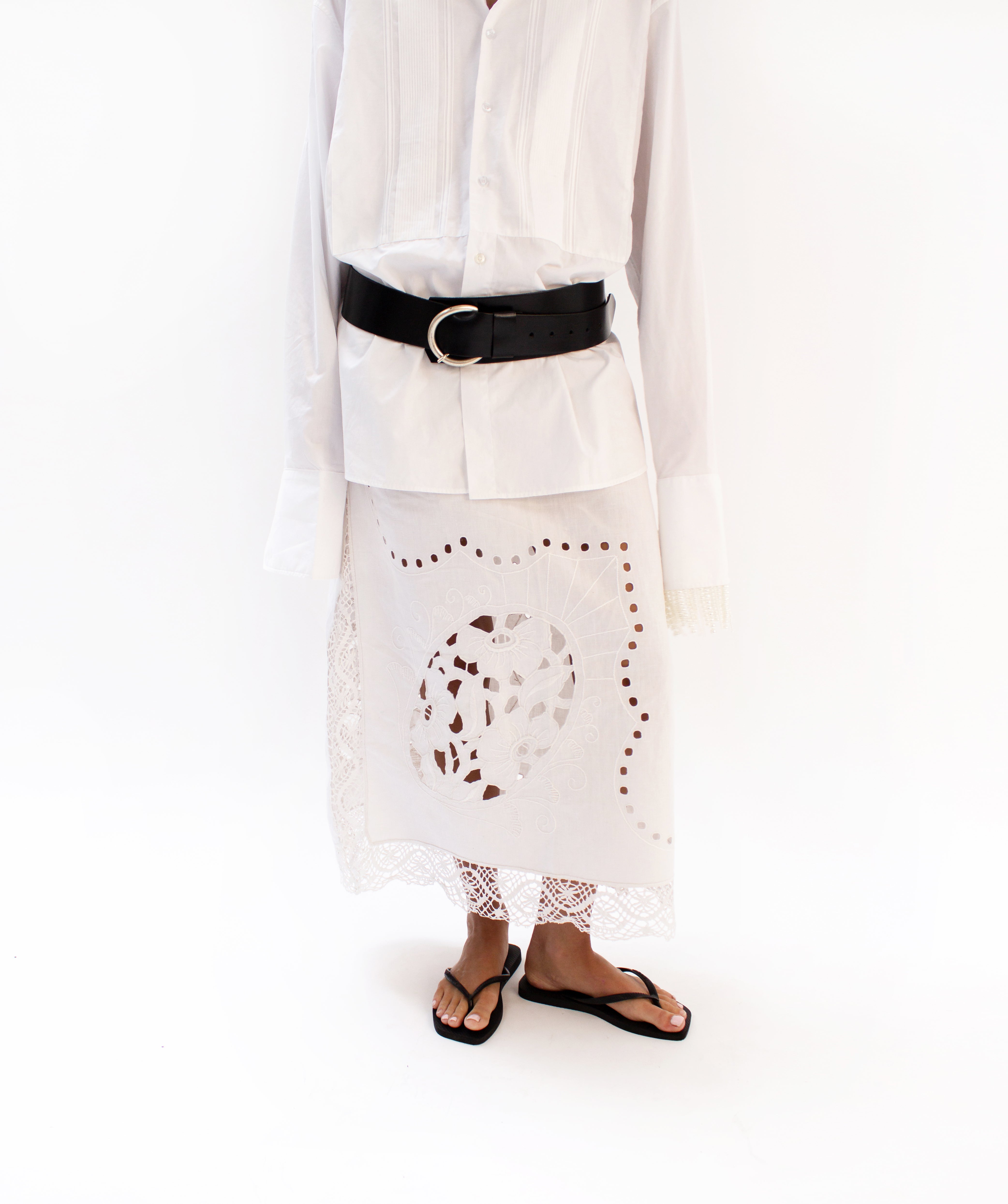 Embroidery Skirt White