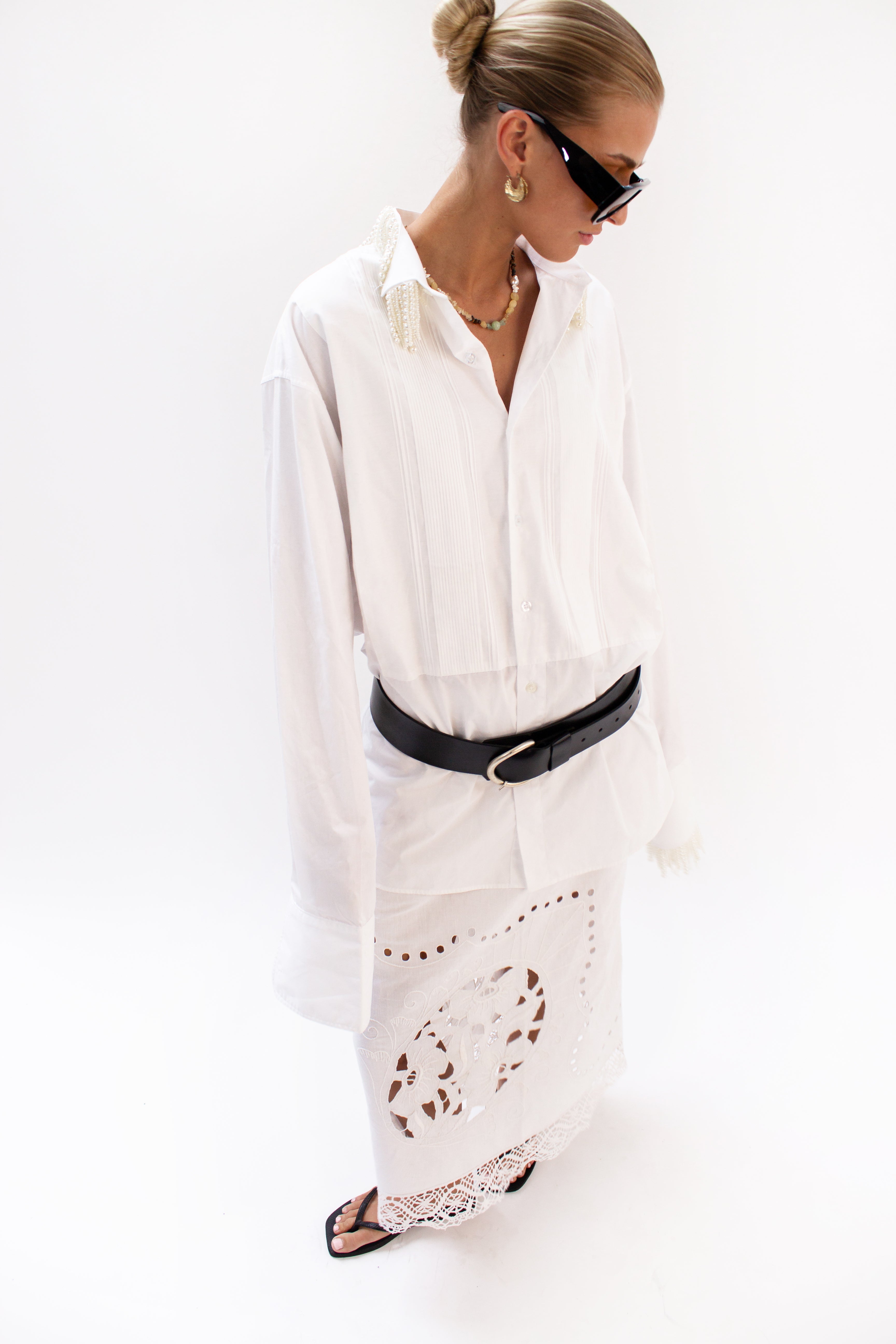 Embroidery Skirt White
