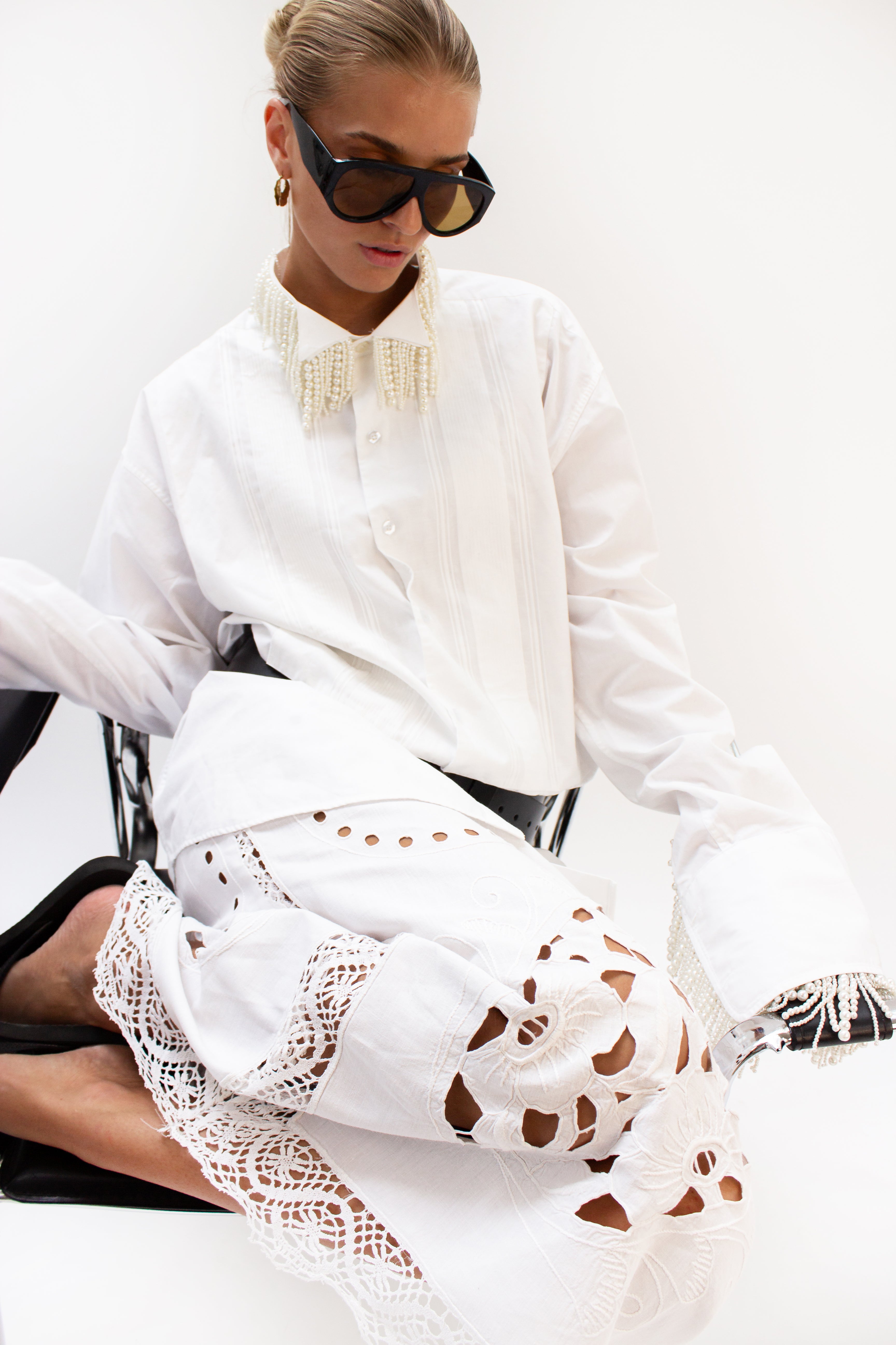 Embroidery Skirt White