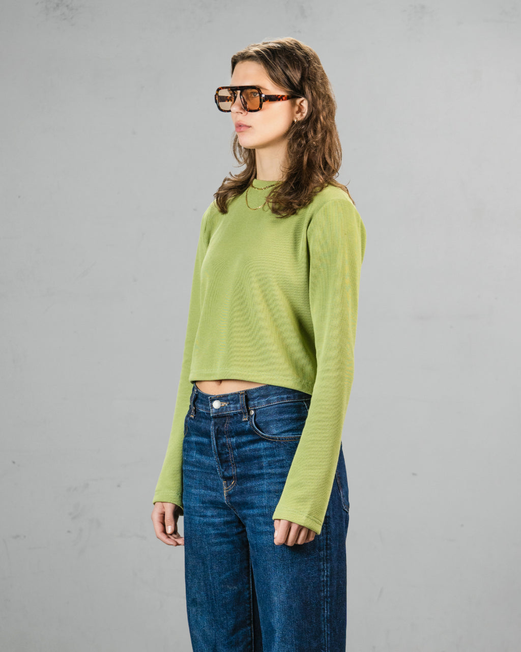 Bloom Rib Top Green
