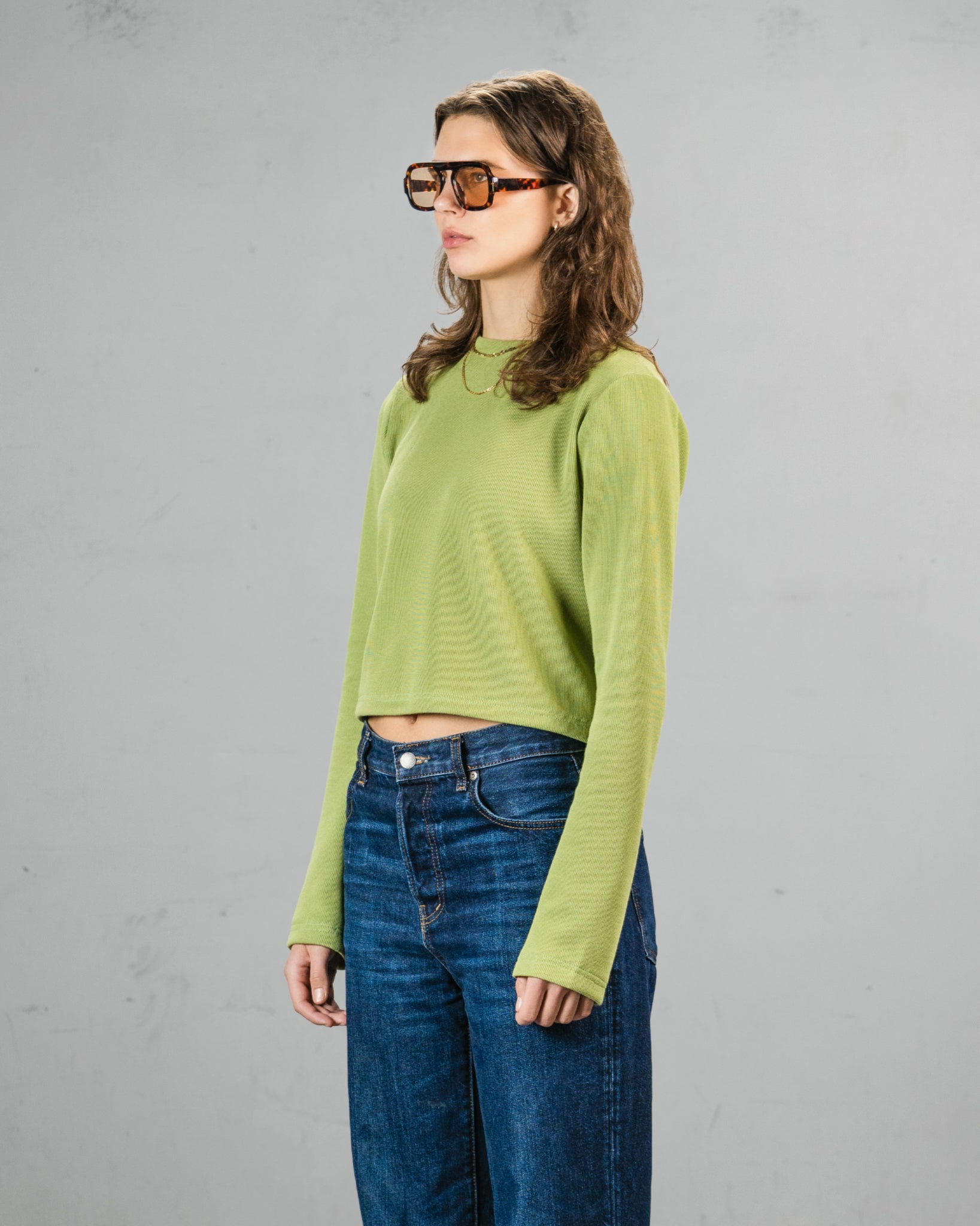 Bloom Rib Top Green