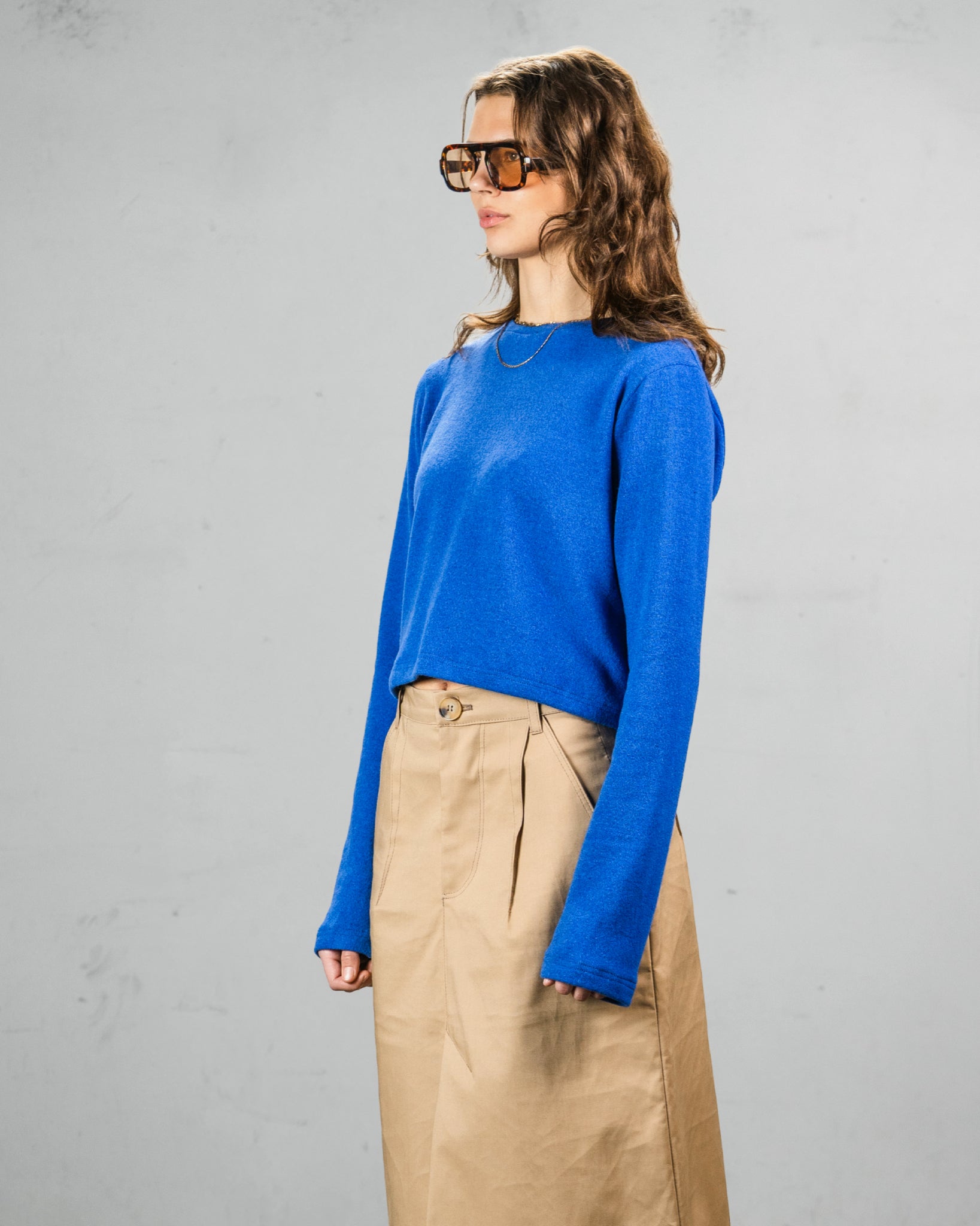 The Bloom Rib Top Blue