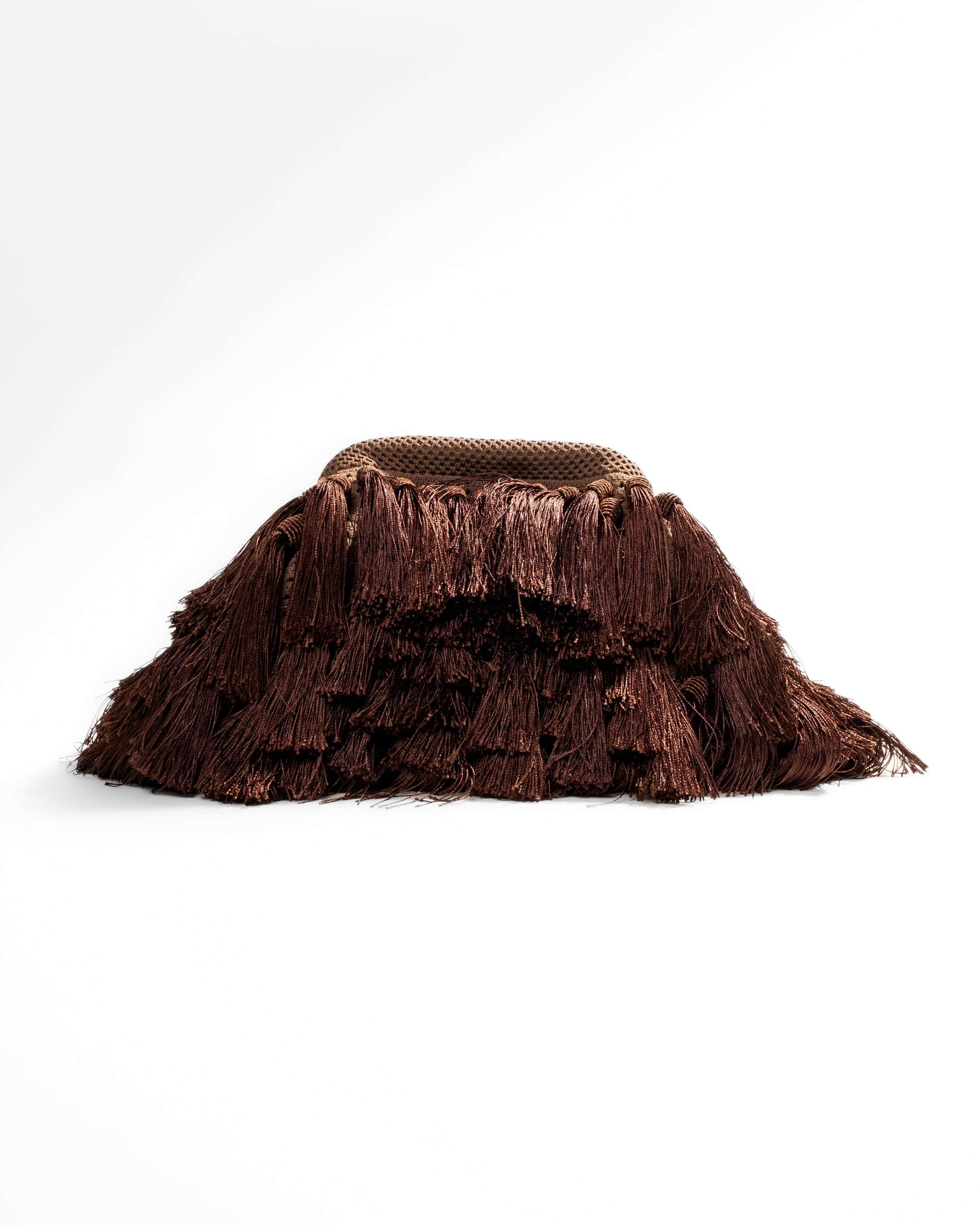 Brown fringe bag