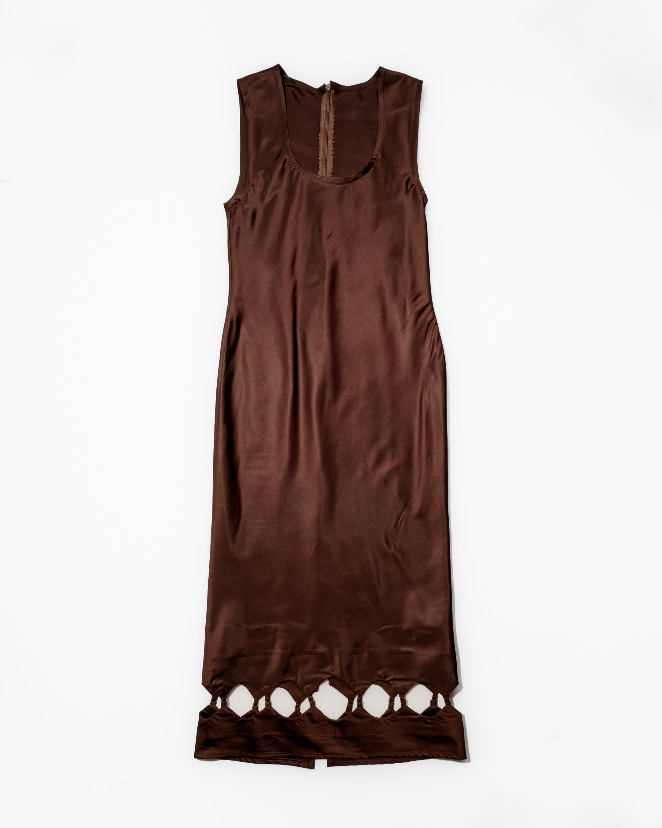 Brown silk dress