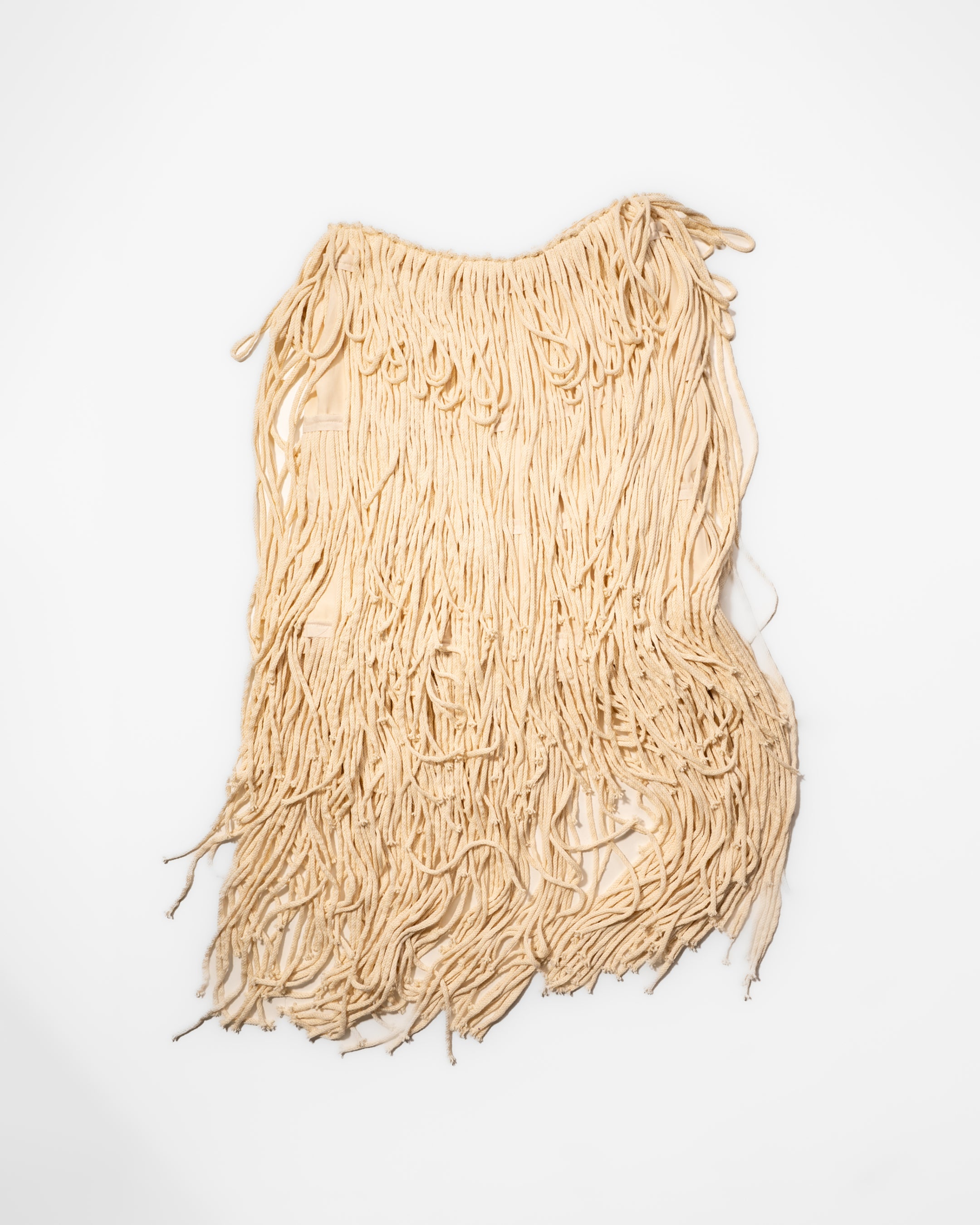 Cream fringe skirt