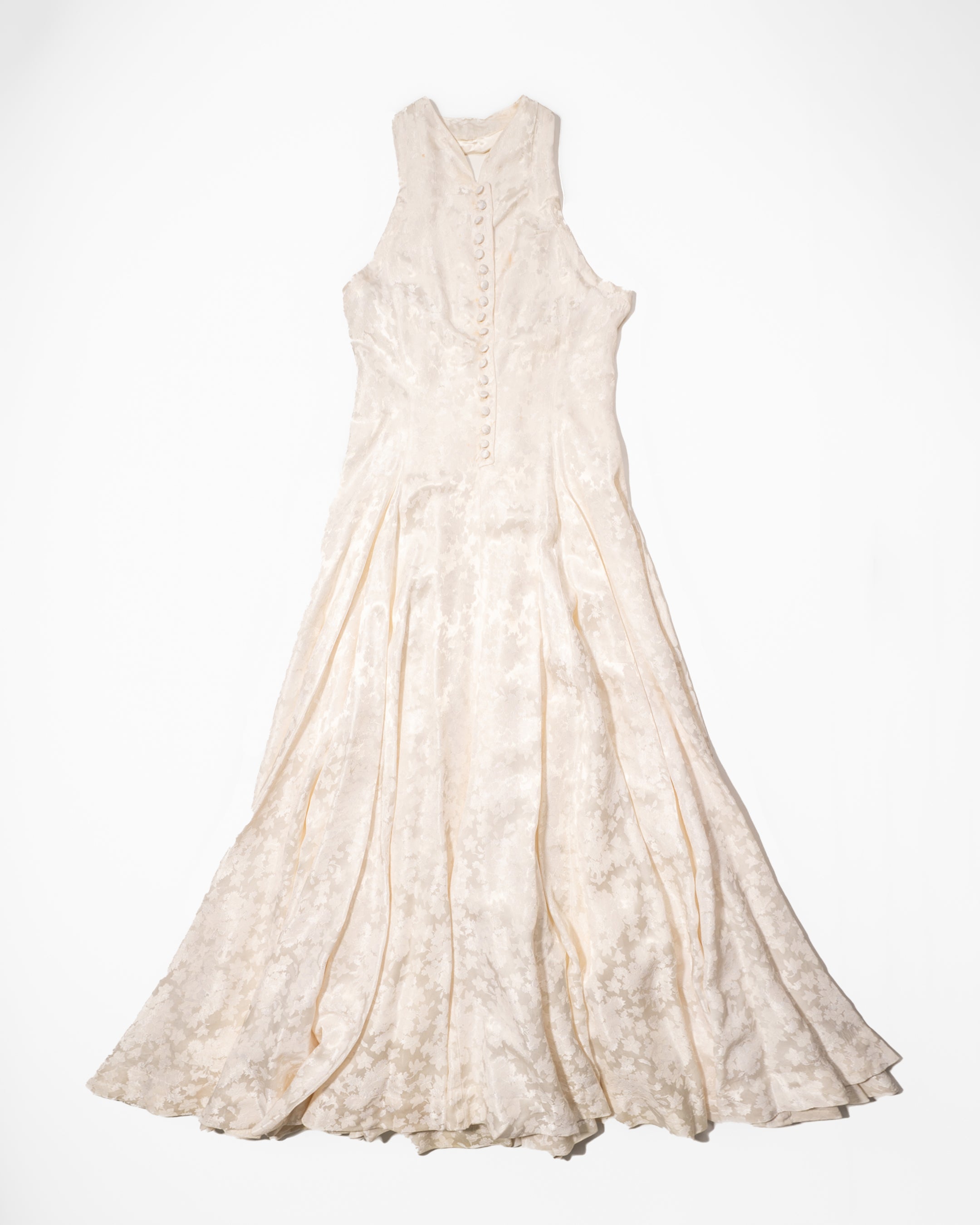Cream jacquard dress