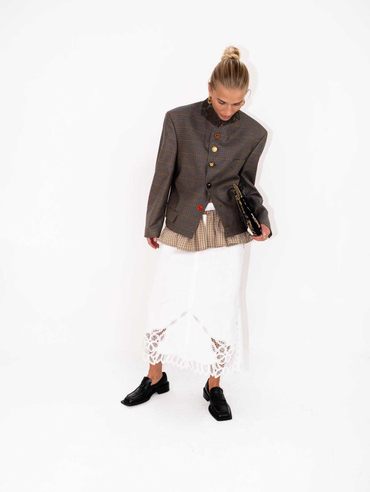 Check Jewel Blazer