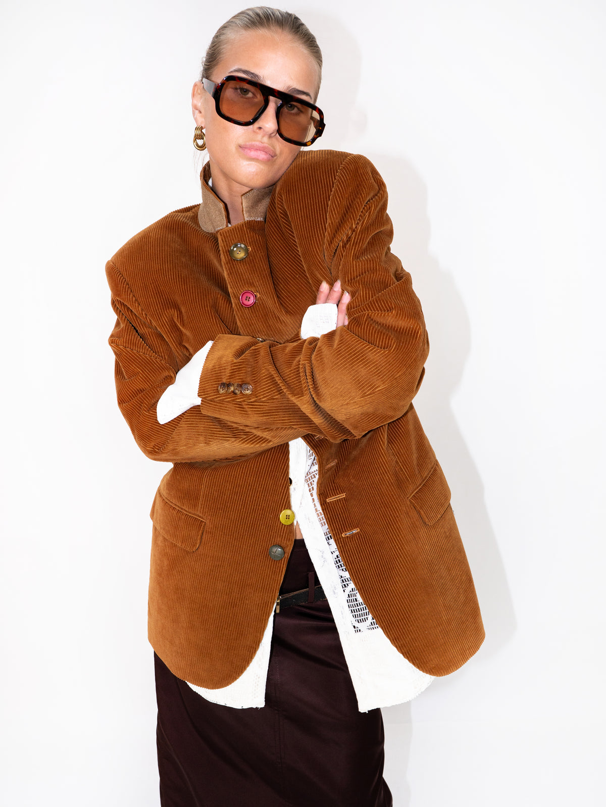 Corduroy Jewel Blazer
